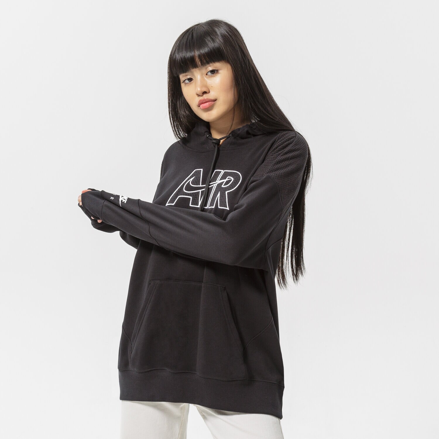 Bluza damska NIKE BLUZA Z KAPTUREM AIR OVERHEAD HOODIE DM6059-010 CZARNY