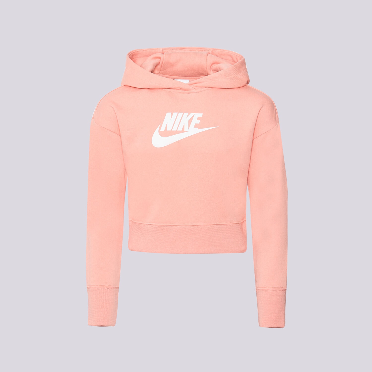 Sportowa bluza dziecięca NIKE BLUZA Z KAPTUREM GIRLS' CLUB FRENCH TERRY CR DC7210-824 RÓŻOWY