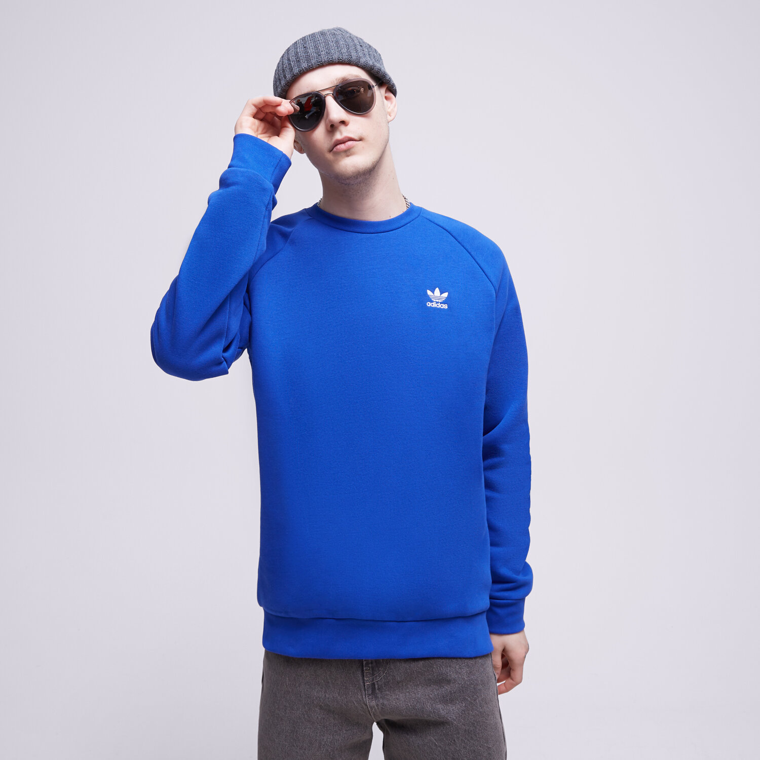 Bluza męska ADIDAS BLUZA ESSENTIAL CREW IA4825 NIEBIESKI
