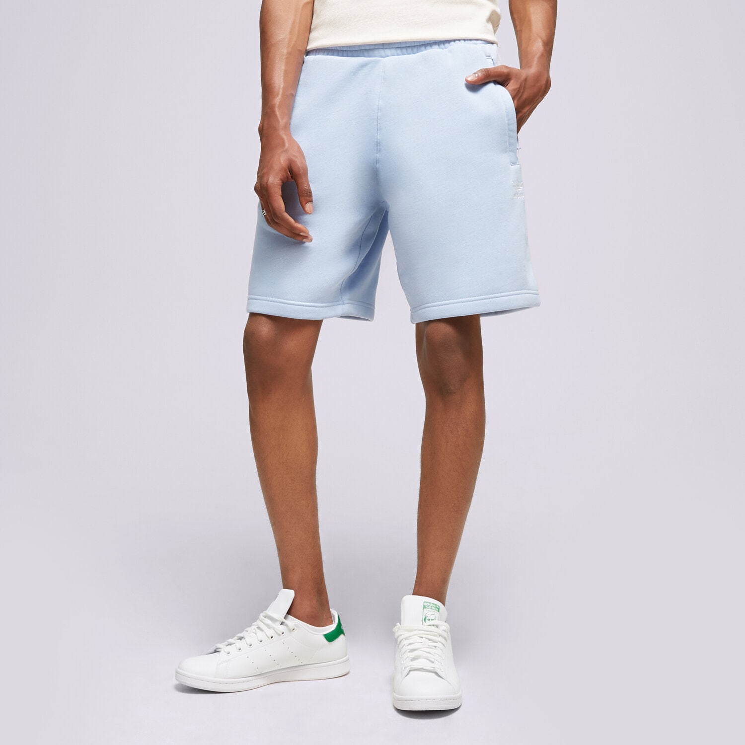 Krótkie spodenki, szorty męskie ADIDAS SZORTY ESSENTIAL SHORT IB2017 NIEBIESKI