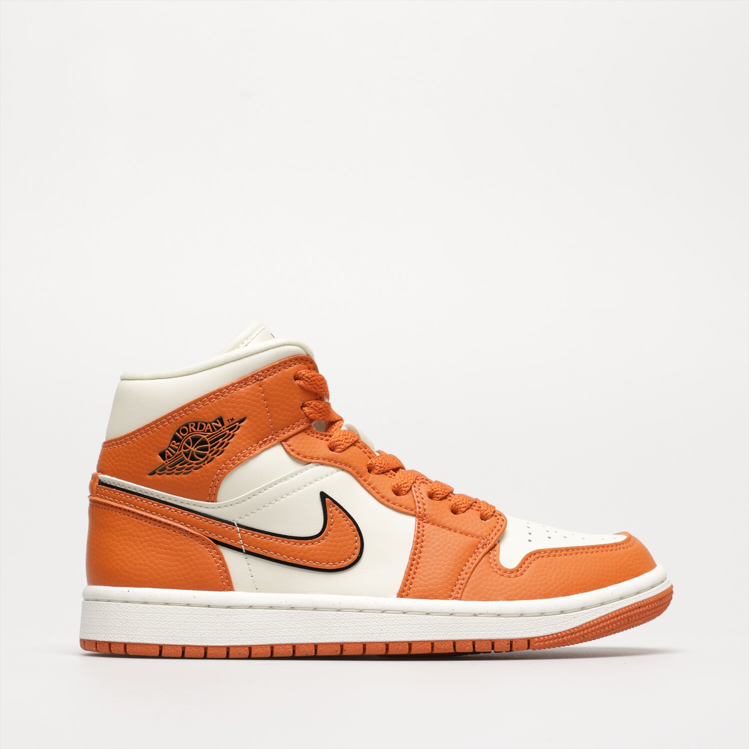 Buty sneakersy damskie AIR JORDAN 1 MID SE DV1302-100 POMARAŃCZOWY