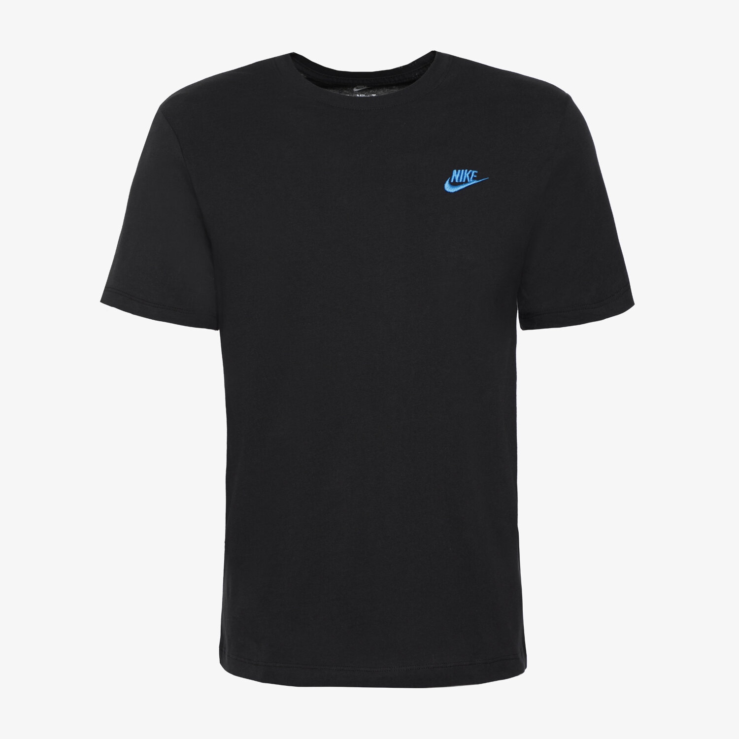 Koszulka, t-shirt sportowy męski NIKE T-SHIRT CORE TEE BLK/BLU TEE FD1184-010 CZARNY