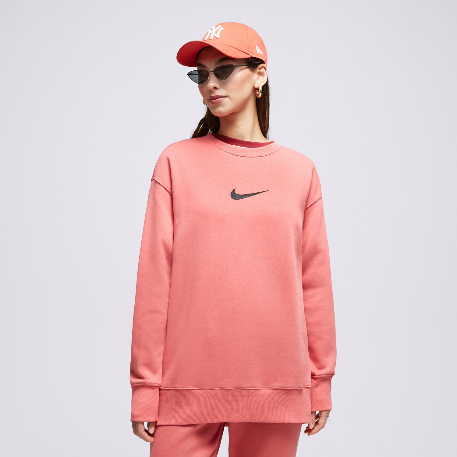 Bluza damska NIKE BLUZA MIDI SWSH CREW ADOBE SWEATSHIRT FD1128-655 RÓŻOWY