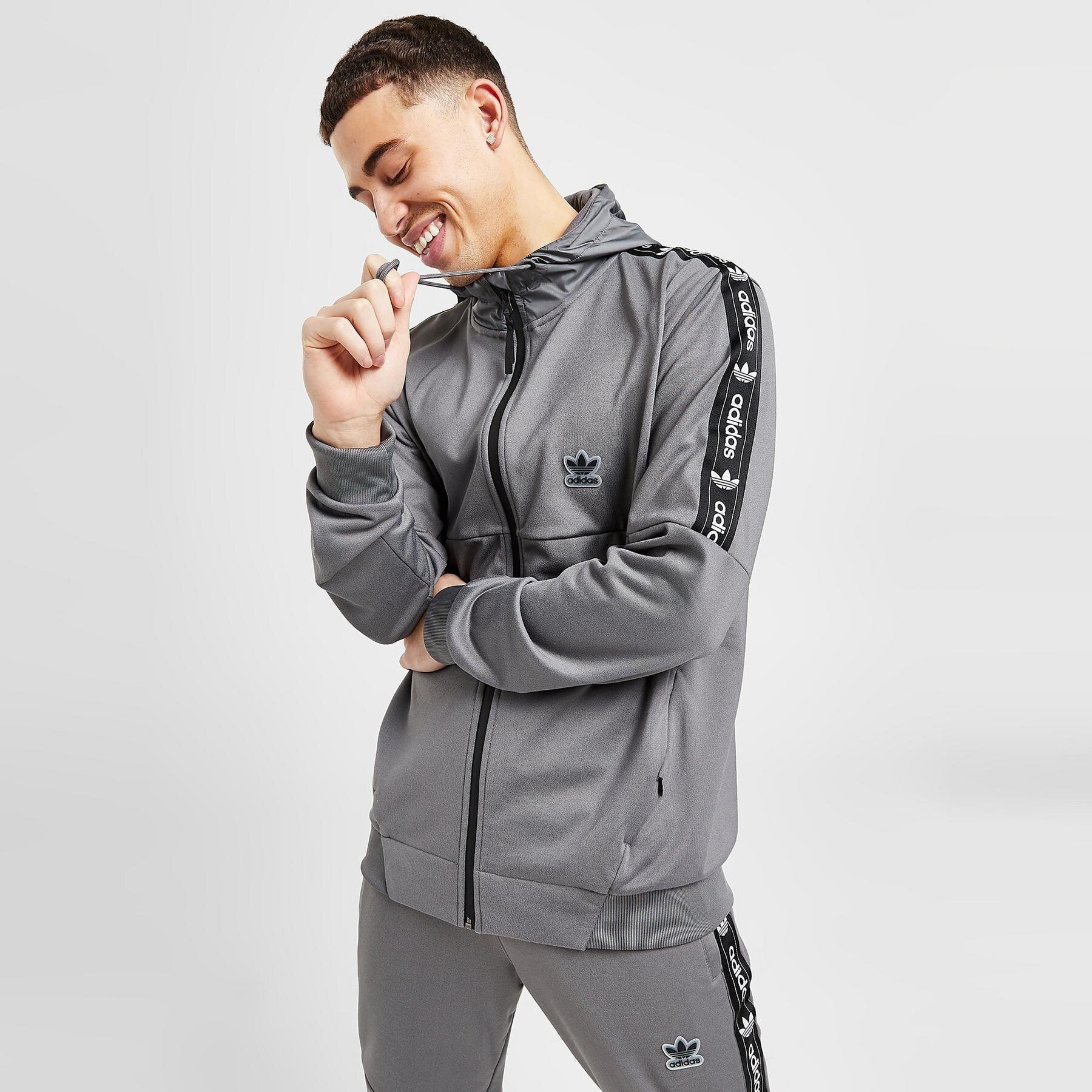 Bluza męska ADIDAS BLUZA EDGE FZ GREY 4 SWEATSHIRT HY1000 SZARY