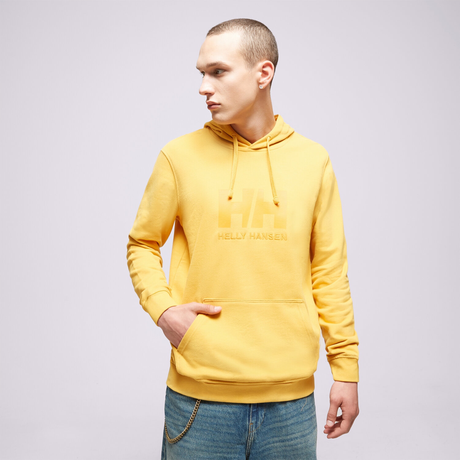 Bluza męska HELLY HANSEN BLUZA Z KAPTUREM HH LOGO HOODIE 33977364 ŻÓŁTY