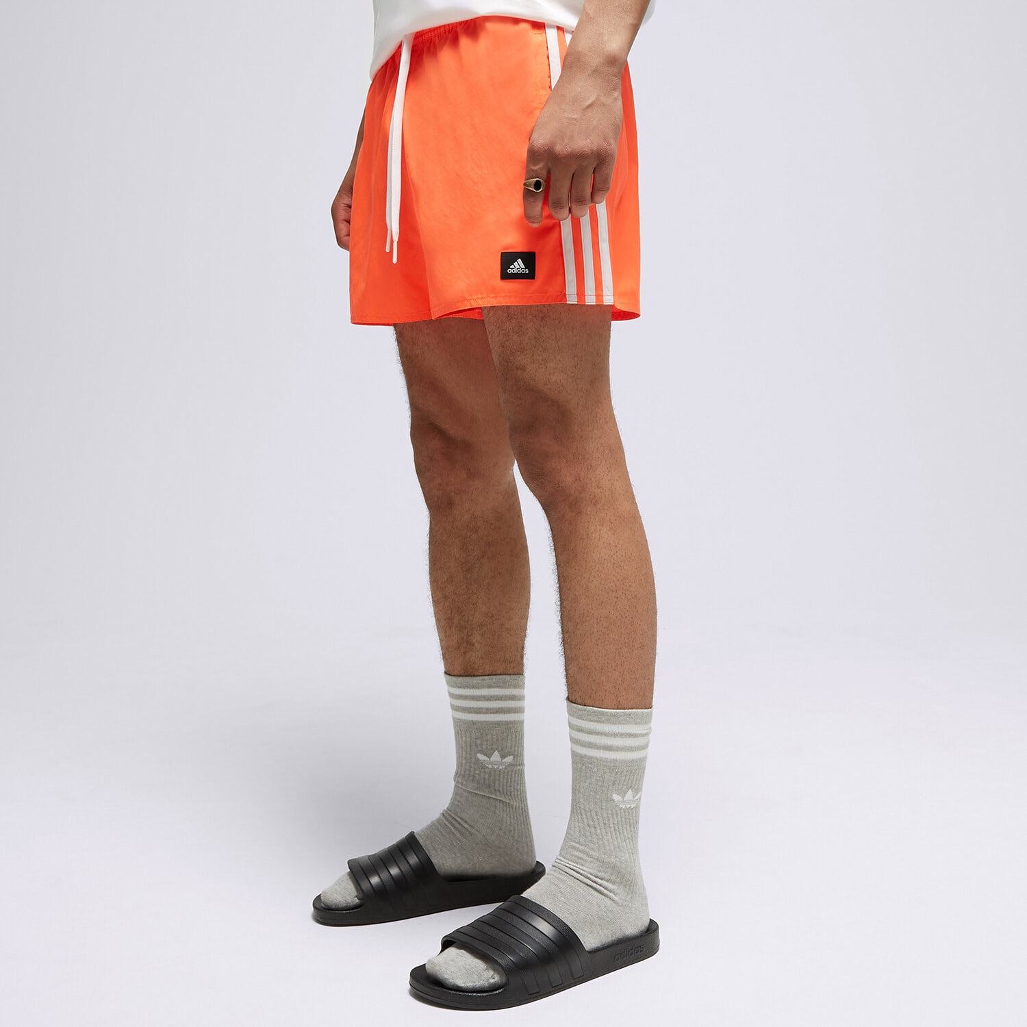Krótkie spodenki, szorty męskie ADIDAS SZORTY 3S CLX SH VSL HT4371 POMARAŃCZOWY