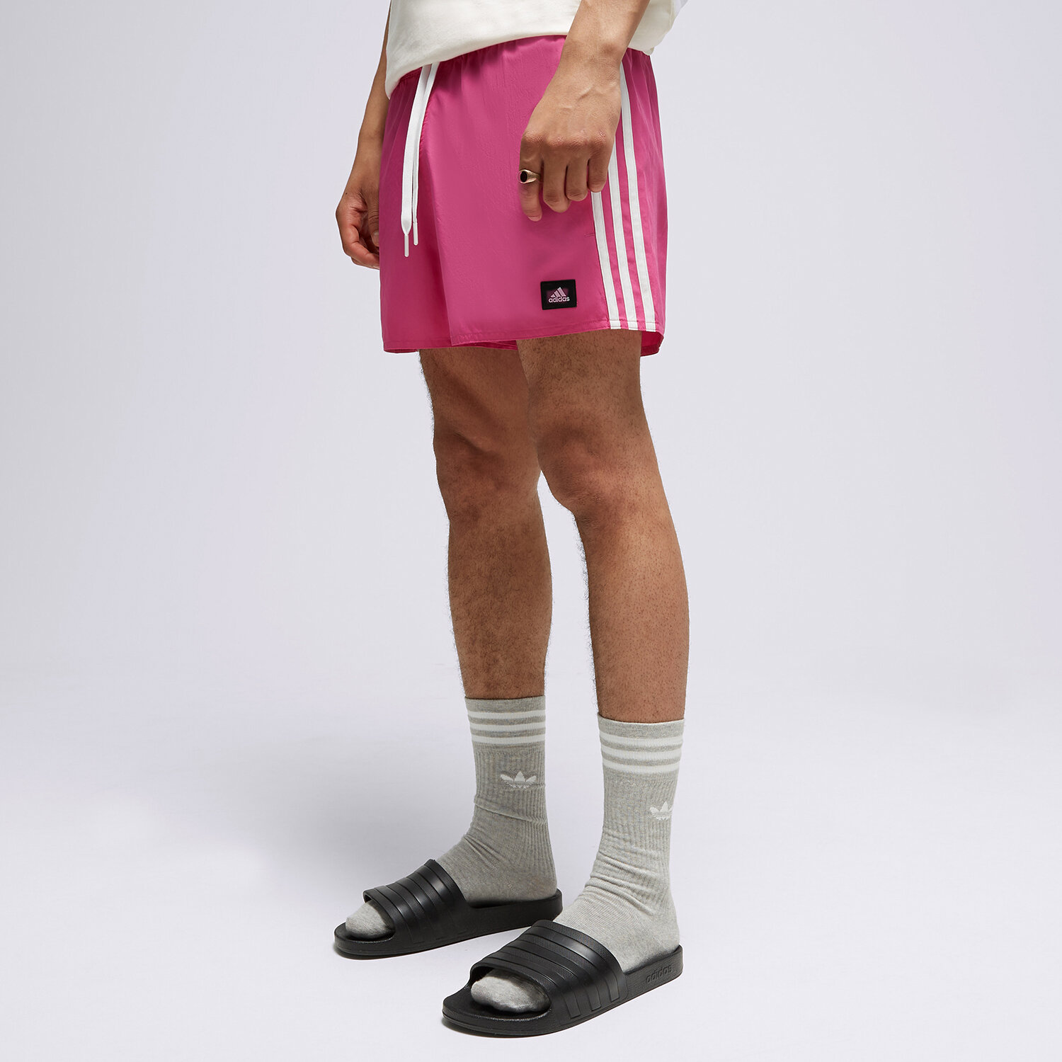 Krótkie spodenki, szorty męskie ADIDAS SZORTY 3S CLX SH VSL HT4368 FIOLETOWY