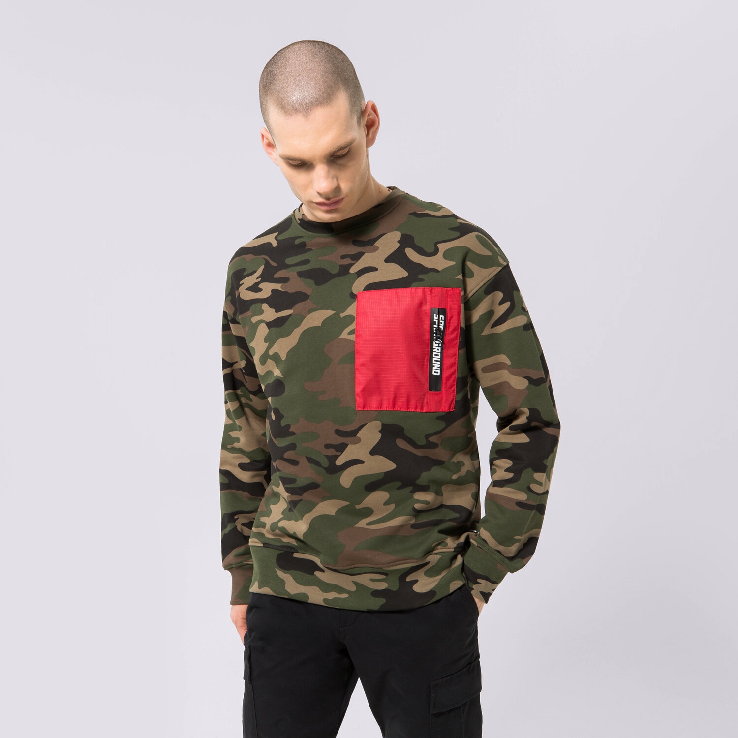 Koszule męskie sportowe SPRAYGROUND SWETER TIGER CAMO SWEATER SP215 MULTICOLOR