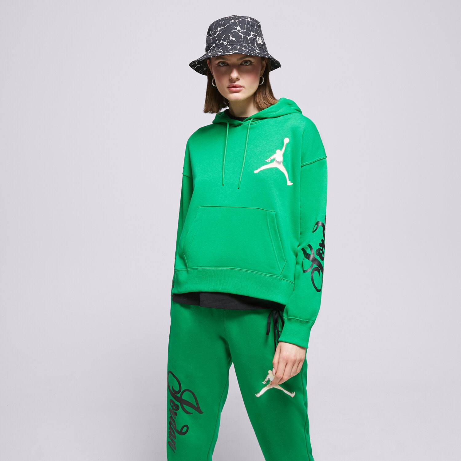 Bluza damska JORDAN BLUZA W J BRKLN FT GFX PO DZ3378-310 ZIELONY