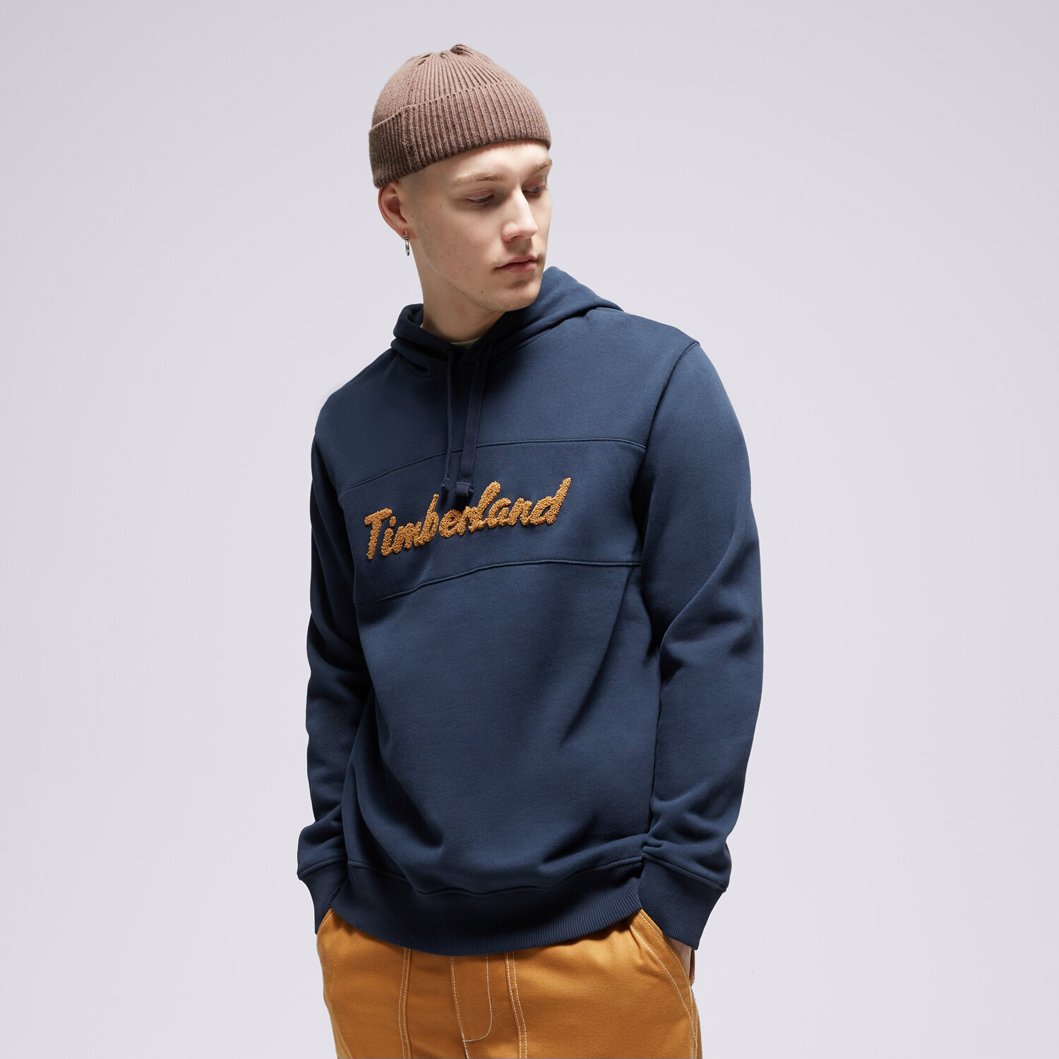 Bluza męska TIMBERLAND BLUZA Z KAPTUREM LS CURSIVE HOODIE TB0A6FKM4331 GRANATOWY