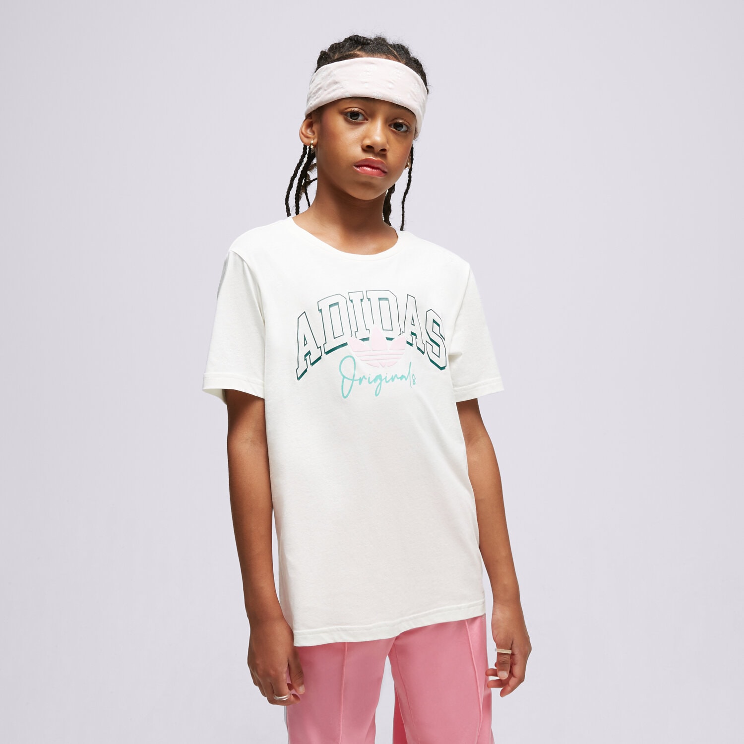 Koszulka, t-shirt dla dzieci ADIDAS T-SHIRT TEE BF GIRL IM1825 BIAŁY