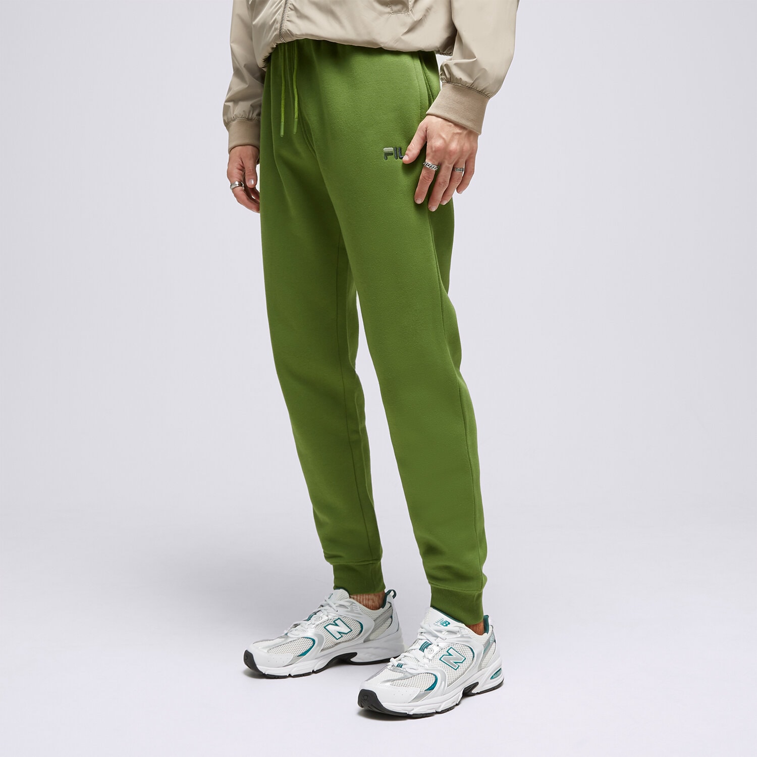 Spodnie sportowe męskie FILA SPODNIE DUBLIN  FW23SPM197568 ZIELONY