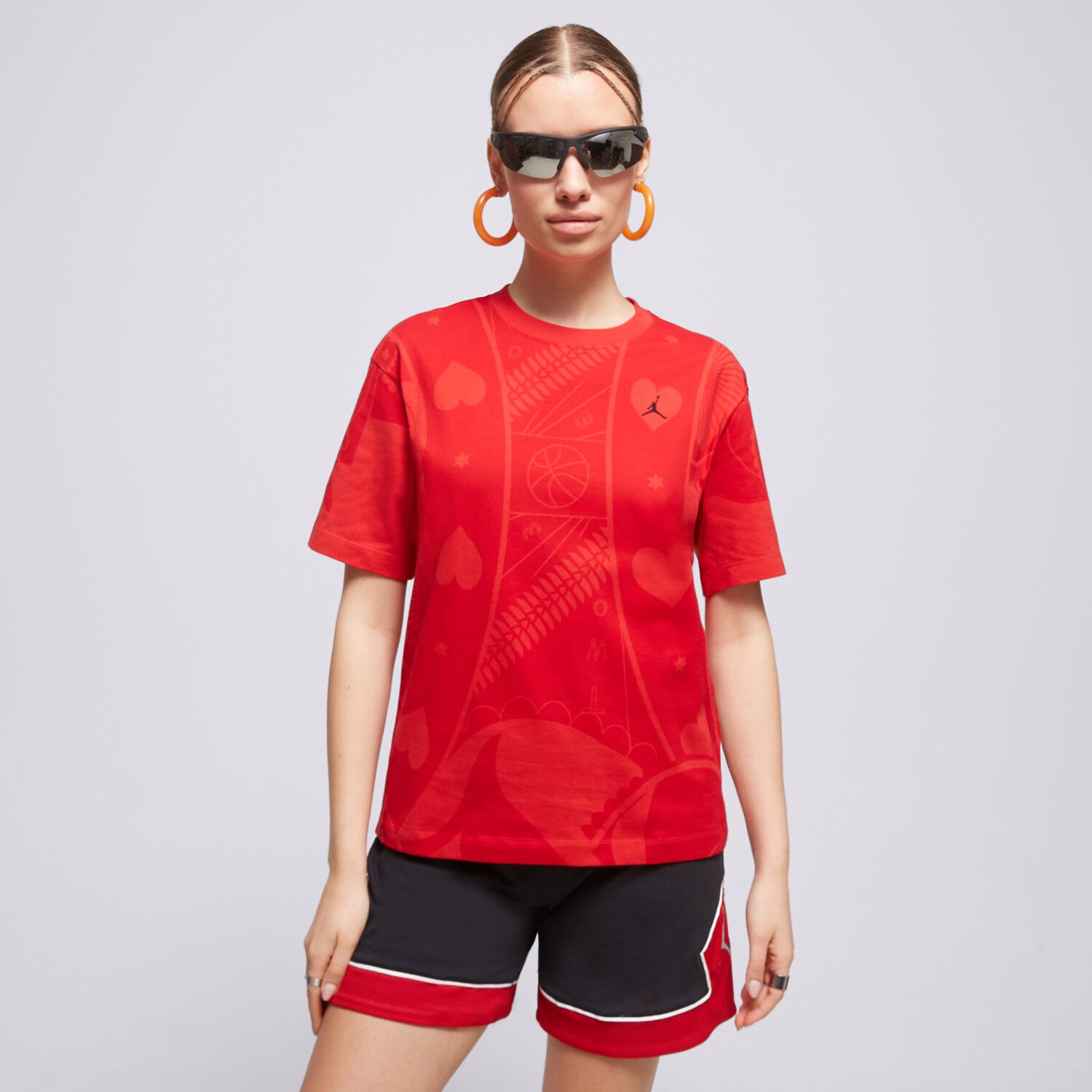 Koszulka, t-shirt damski JORDAN T-SHIRT FLIGHT BOXY T-SHIRT DQ4591-612 BORDOWY