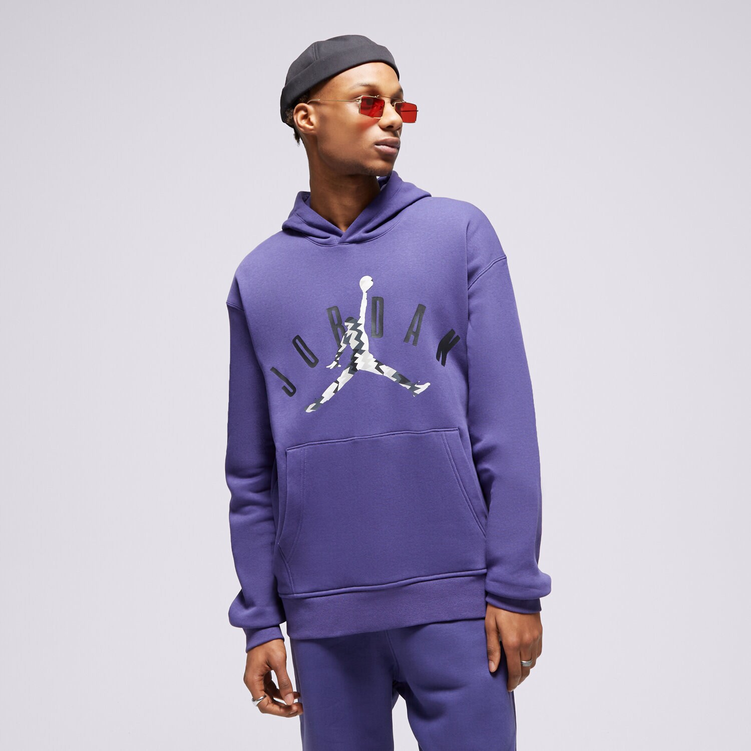 Bluza męska JORDAN BLUZA Z KAPTUREM M J FLT MVP HBR FLC PO FD7415-502 FIOLETOWY