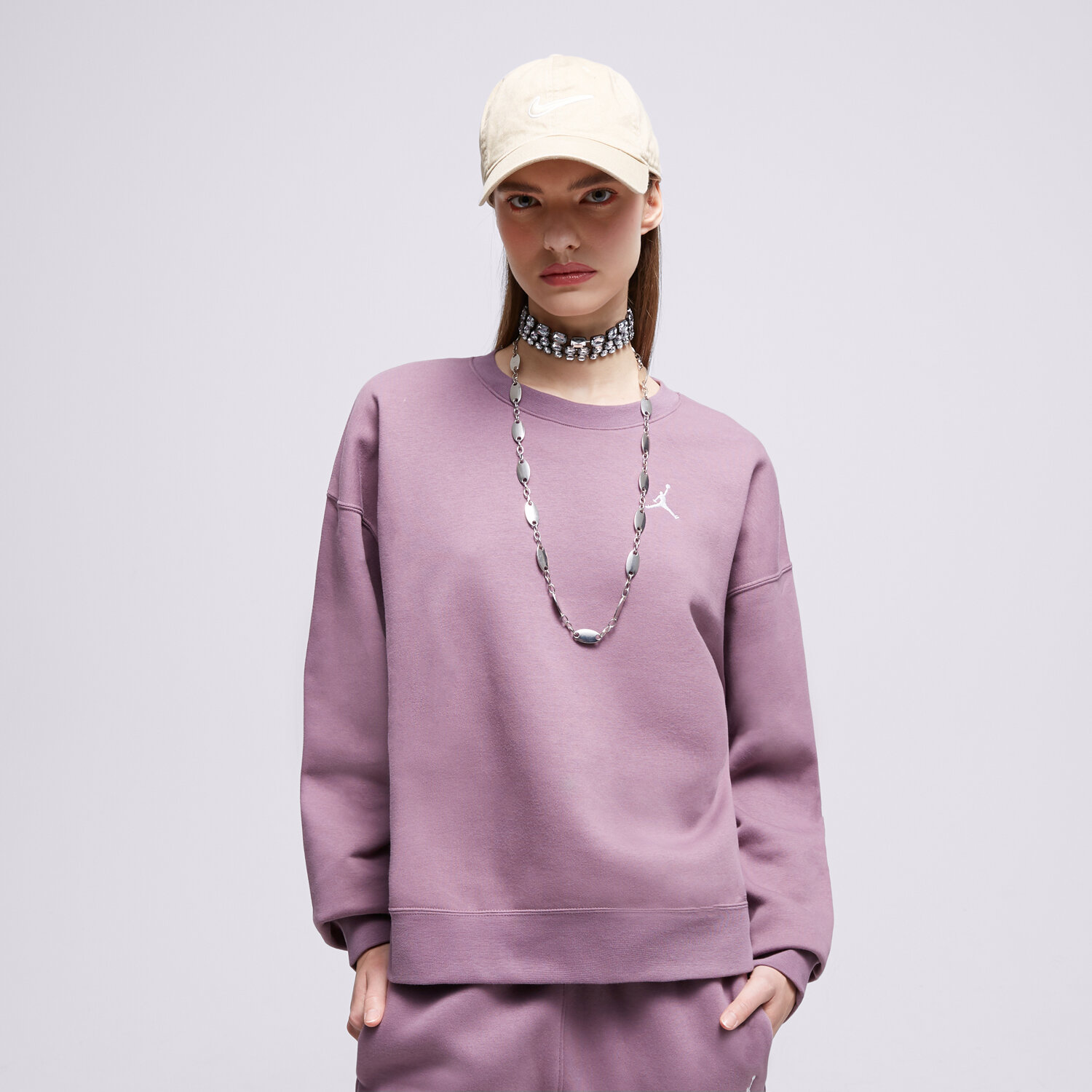 Bluza damska JORDAN BLUZA W J BRKLN FLC 2  FN4491-508 FIOLETOWY