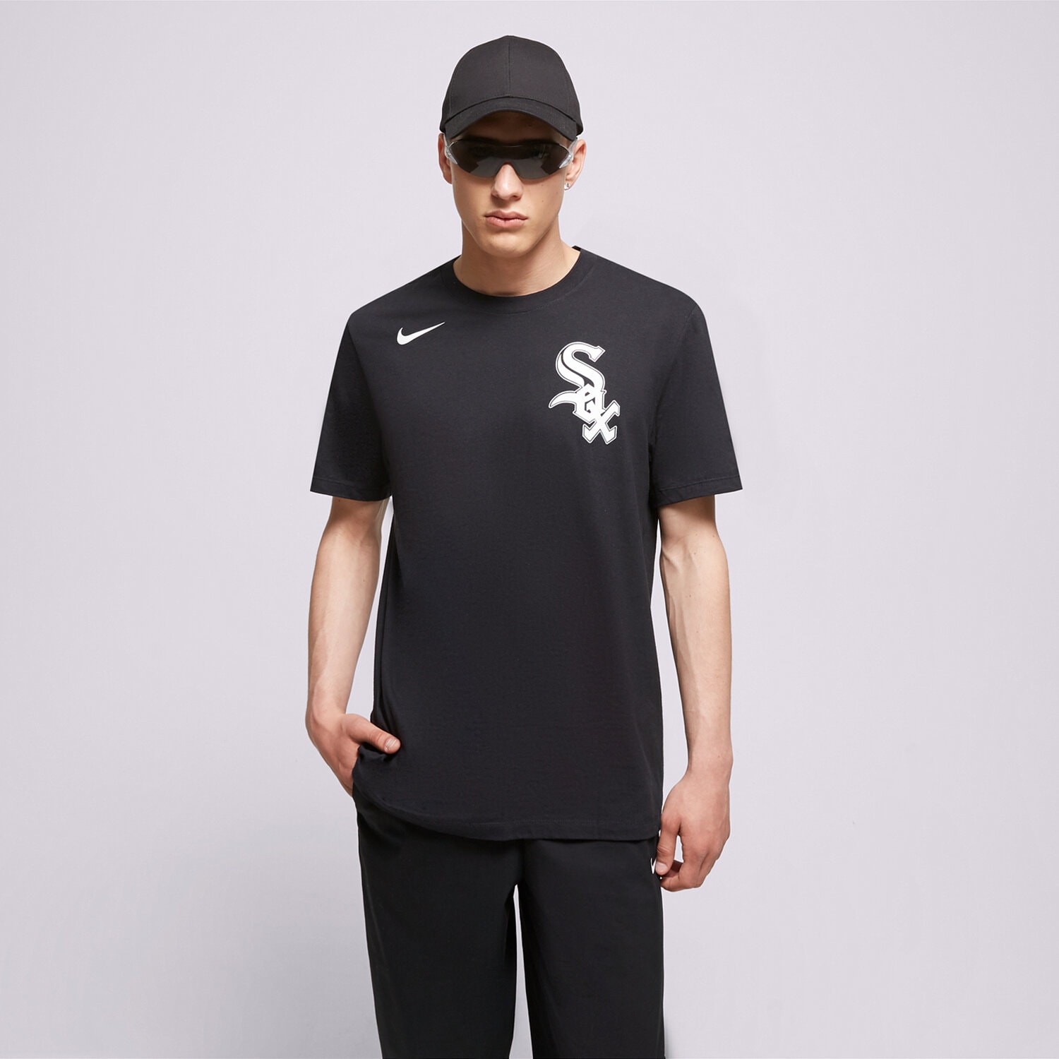 Koszulka, t-shirt sportowy męski NIKE T-SHIRT CHICAGO WHITE SOX MLB N199-00A-RX-M3X CZARNY