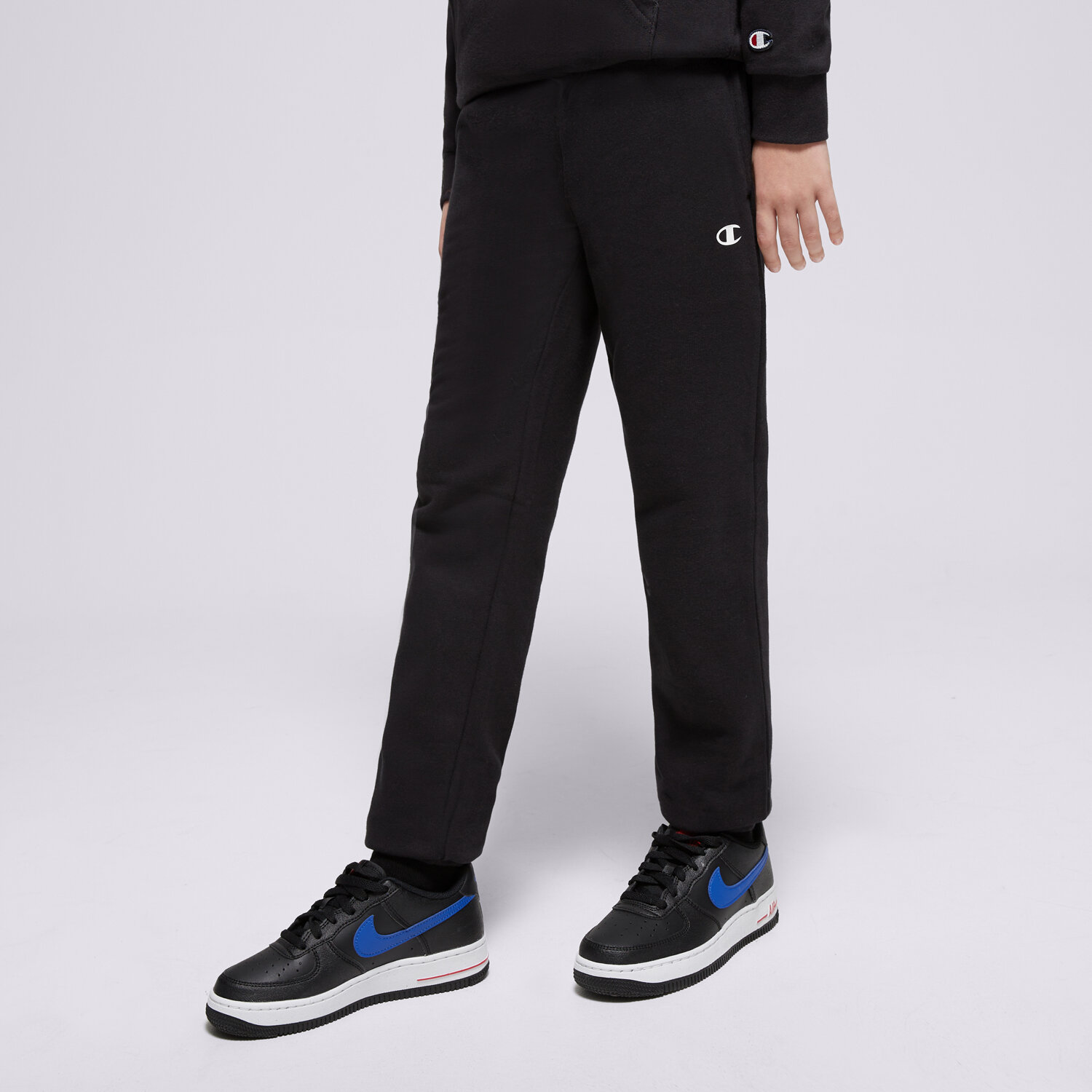 Sportowe spodnie dziecięce CHAMPION SPODNIE RIB CUFF PANTS B 306835KK001 CZARNY