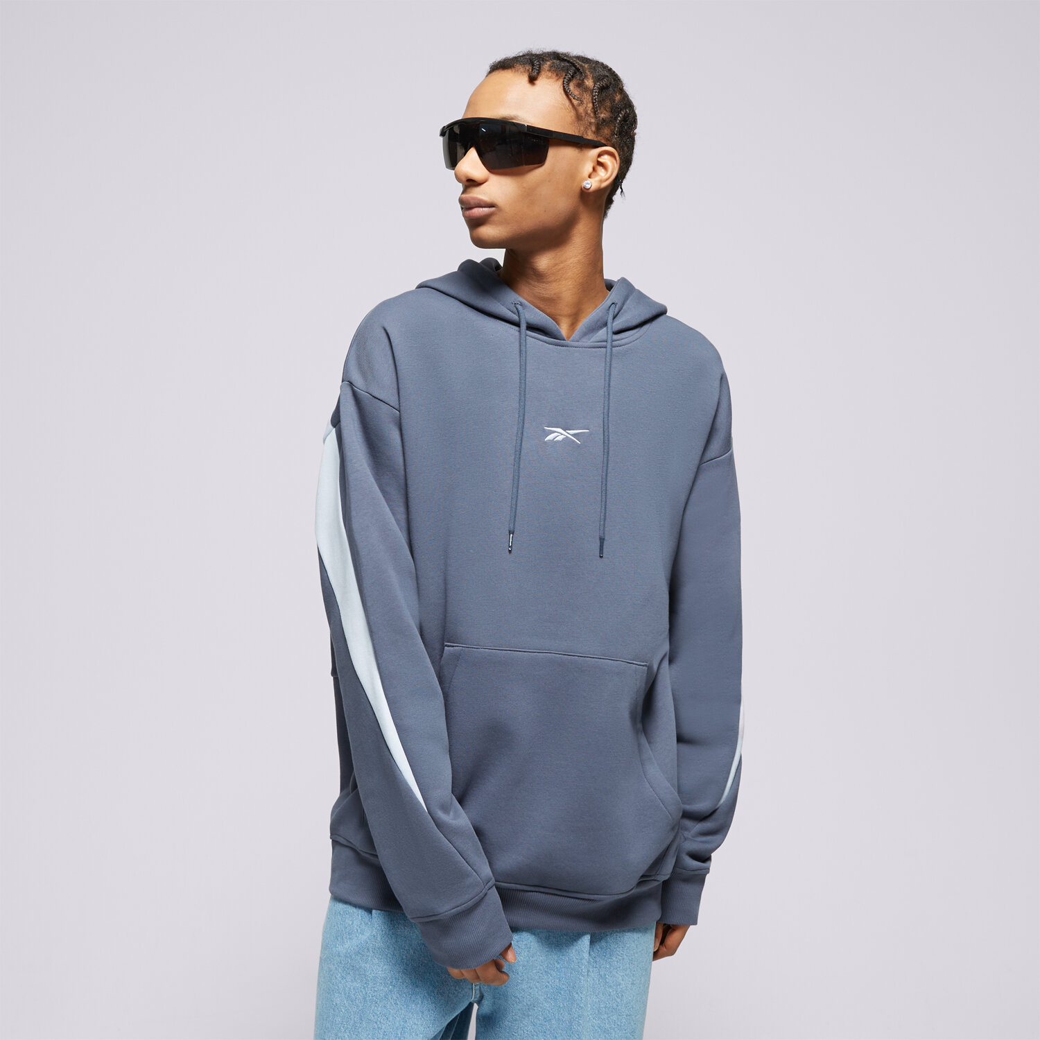 Bluza męska REEBOK BLUZA Z KAPTUREM CL BV HOODIE 100075819 GRANATOWY