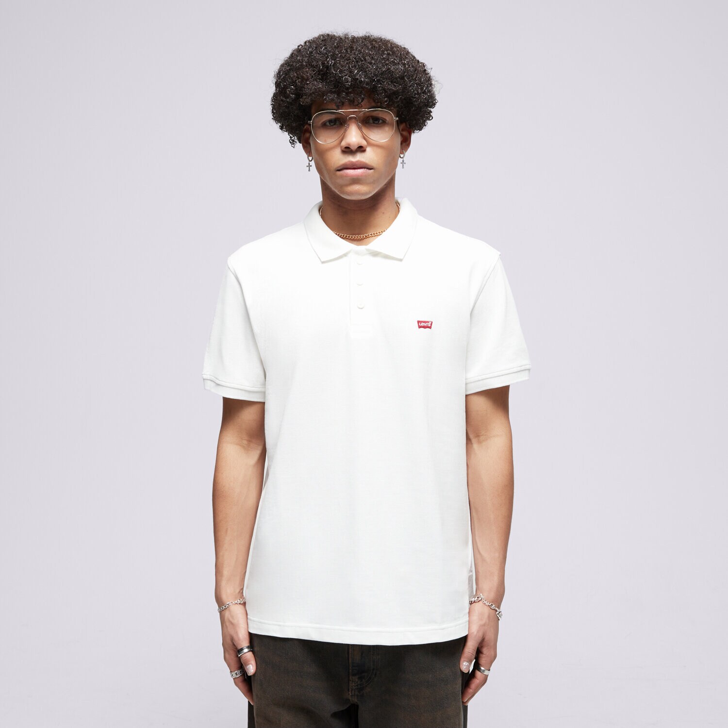 Koszulka, t-shirt sportowy męski LEVI'S POLO LEVIS HM POLO NEUTRALS 35883-0003 BIAŁY