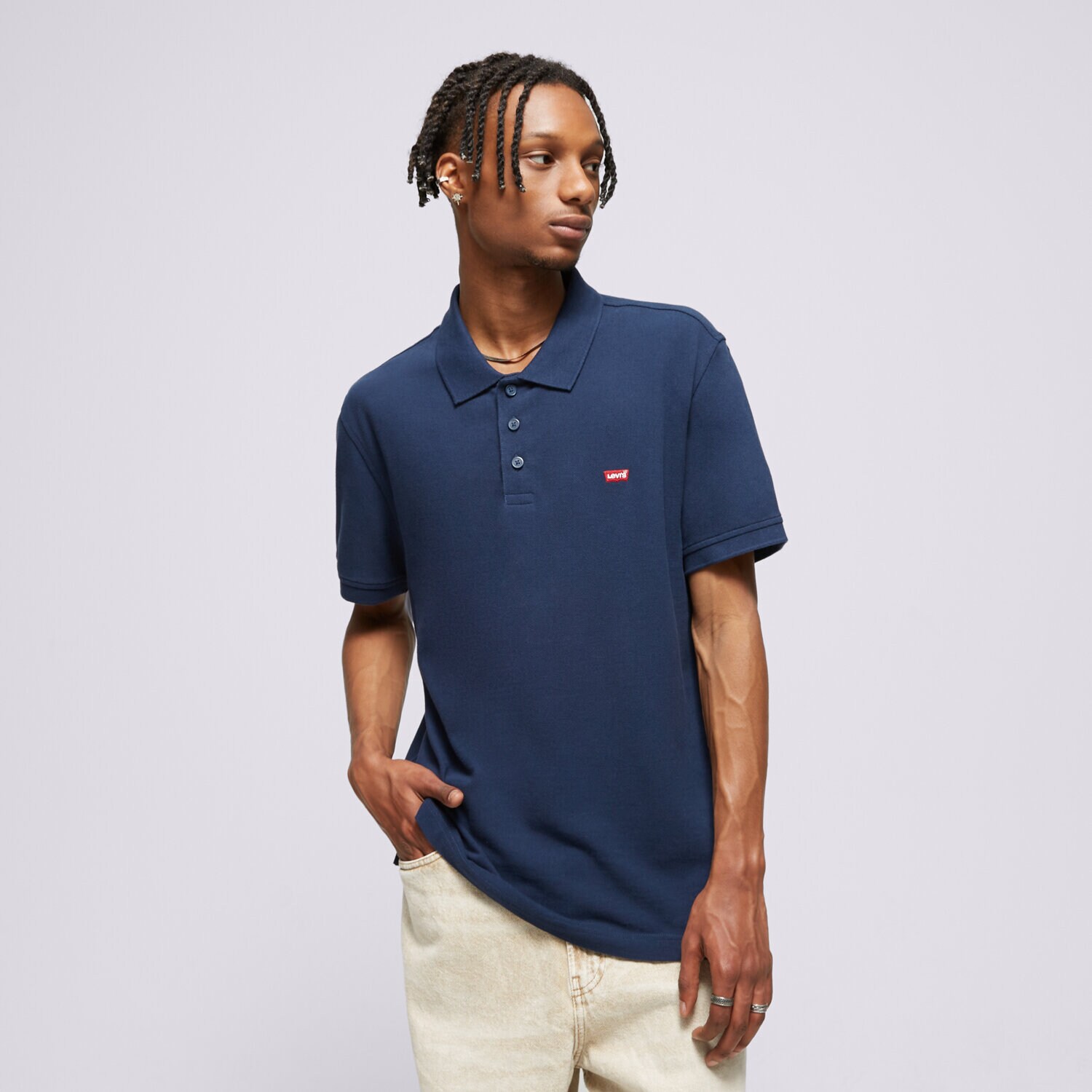 Koszulka, t-shirt sportowy męski LEVI'S POLO HM POLO BLUES 35883-0005 GRANATOWY
