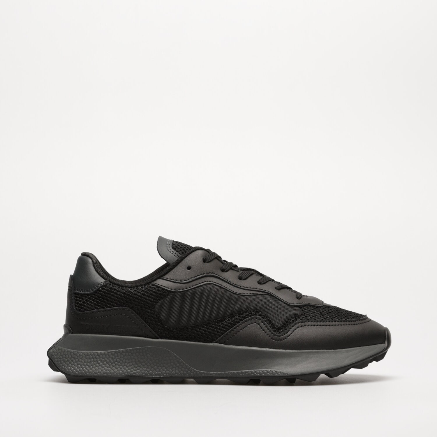 Buty sneakersy męskie TOMMY HILFIGER TJM RUNNER MIX MATERIAL EM0EM01259BDS CZARNY