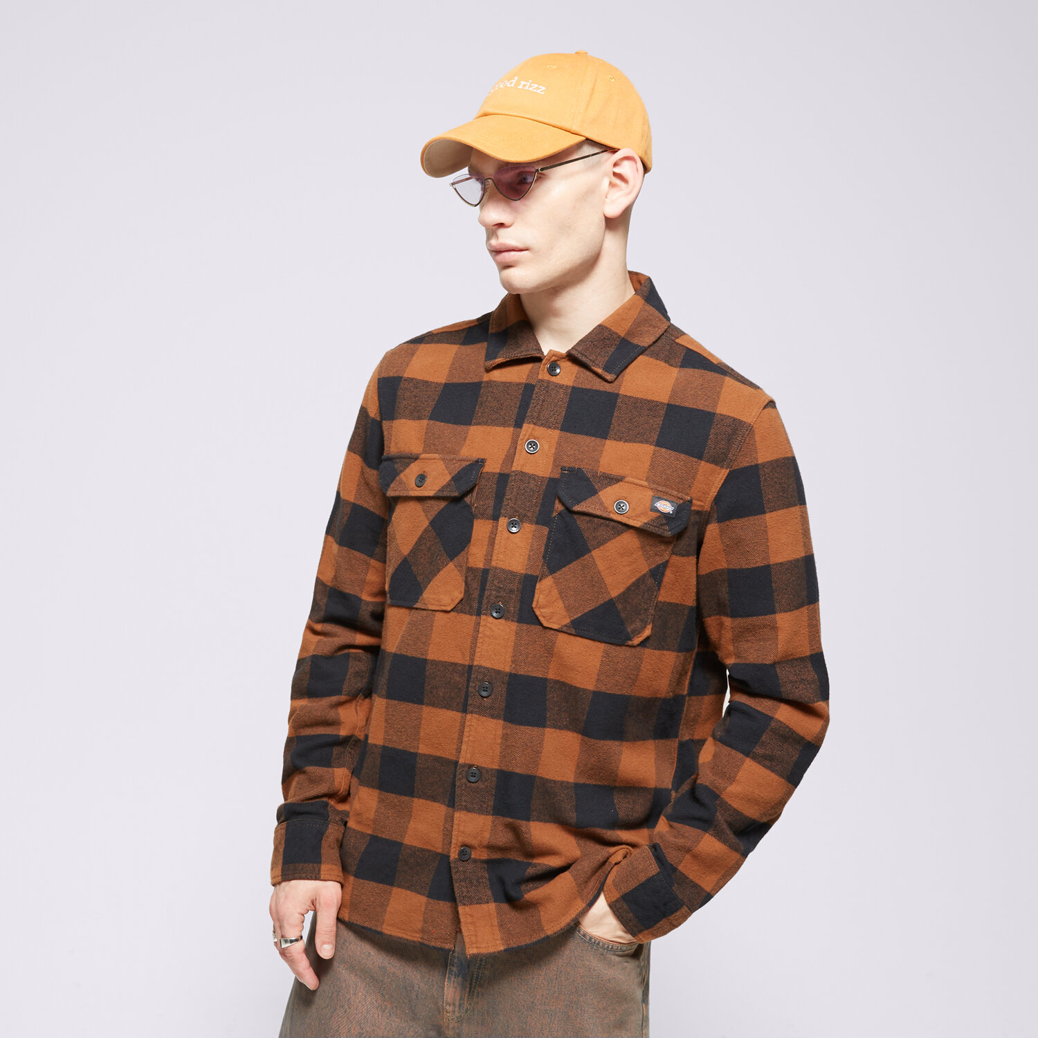Koszule męskie sportowe DICKIES KOSZULA NEW SACRAMENTO SHIRT DK0A4XDZBD01 ŻÓŁTY