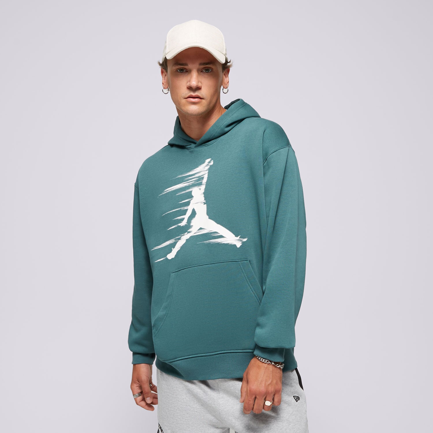 Bluza męska BLUZA Z KAPTUREM M JORDAN MVP HBR FLC PO  FV7227-366 ZIELONY