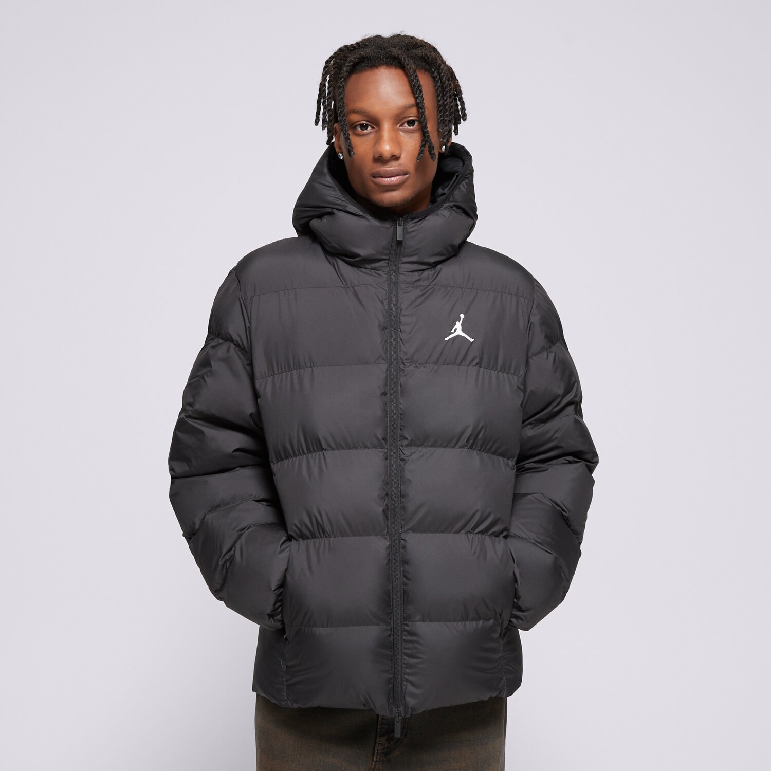Kurtka zimowa męska KURTKA ZIMOWA M JORDAN BRKLN PUFFER JKT  FV7317-010 CZARNY