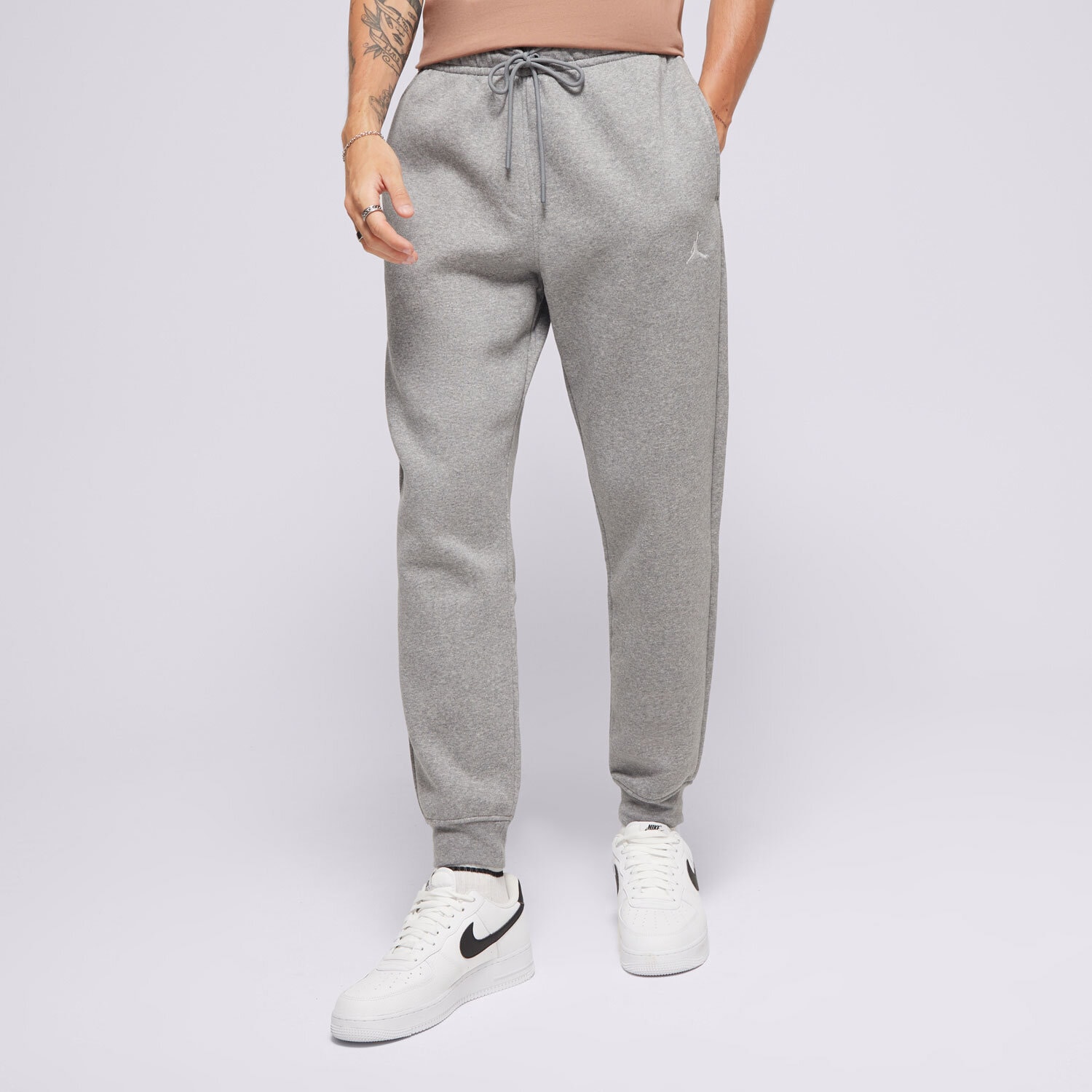 Spodnie sportowe męskie JORDAN SPODNIE BRKLN FLC  FV7277-091 SZARY