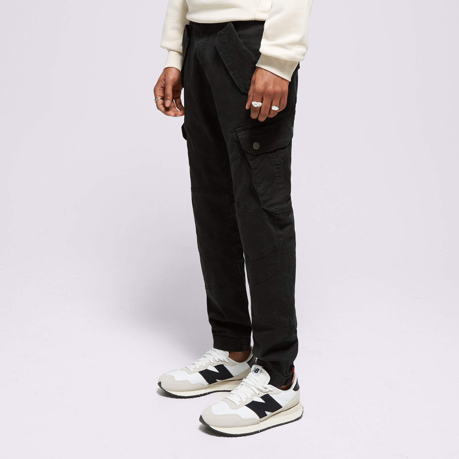 Spodnie sportowe męskie ALPHA INDUSTRIES SPODNIE COMBAT PANT LW 12621503 CZARNY