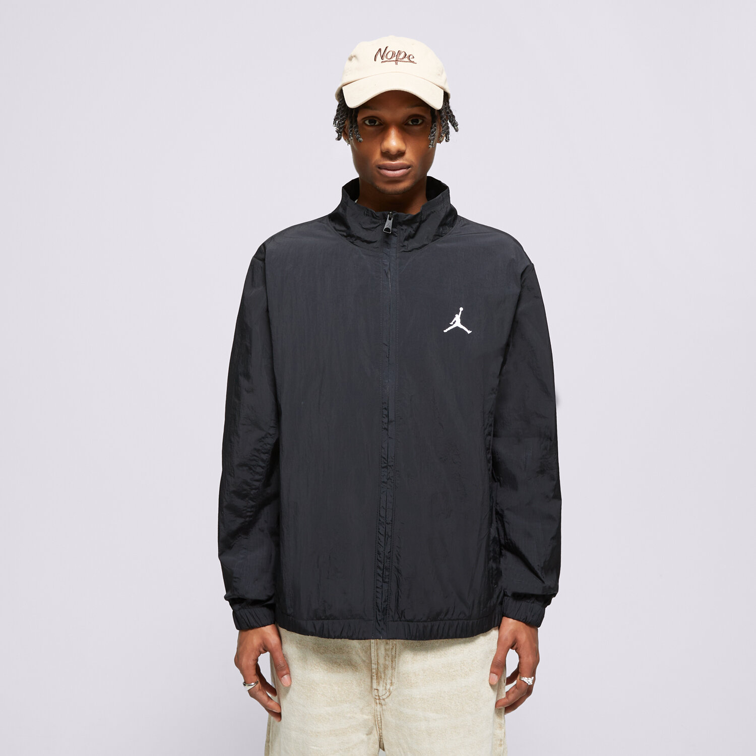 Kurtka wiosenna / jesienna męska JORDAN KURTKA M J ESS HBR WOVEN JKT FN4537-010 CZARNY