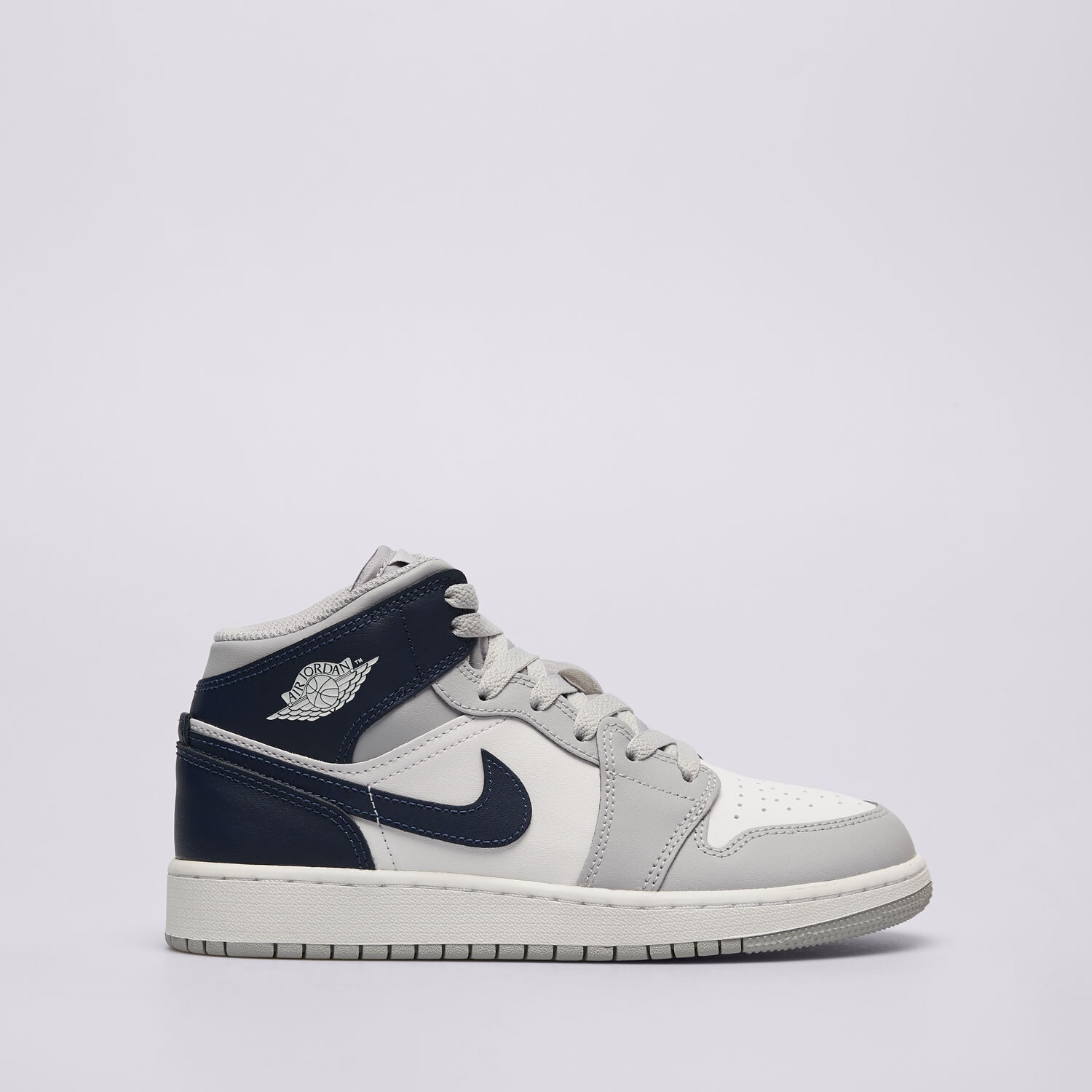 Buty sneakersy dla dzieci AIR JORDAN 1 MID BG DQ8423-104 SZARY