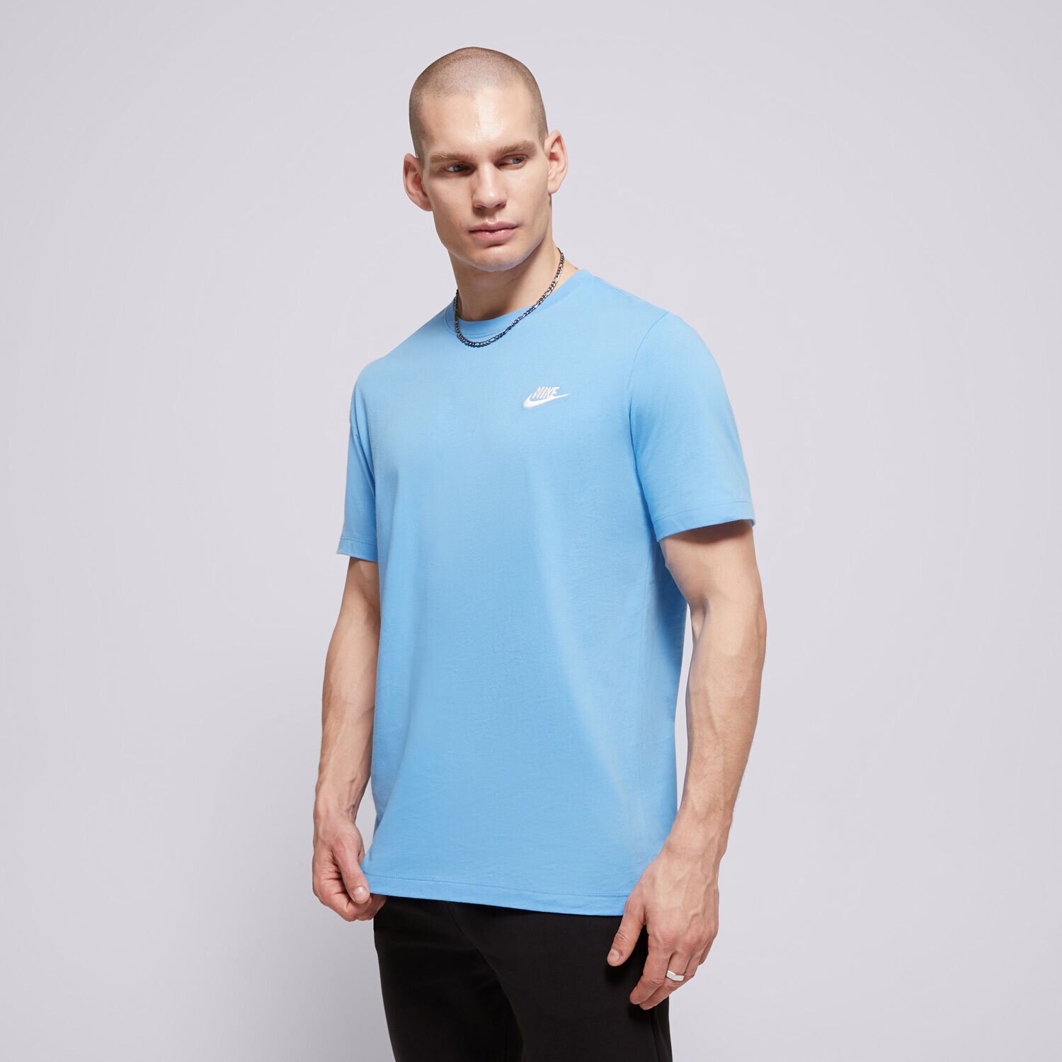 Koszulka, t-shirt sportowy męski NIKE T-SHIRT SPORTSWEAR CLUB AR4997-412 NIEBIESKI
