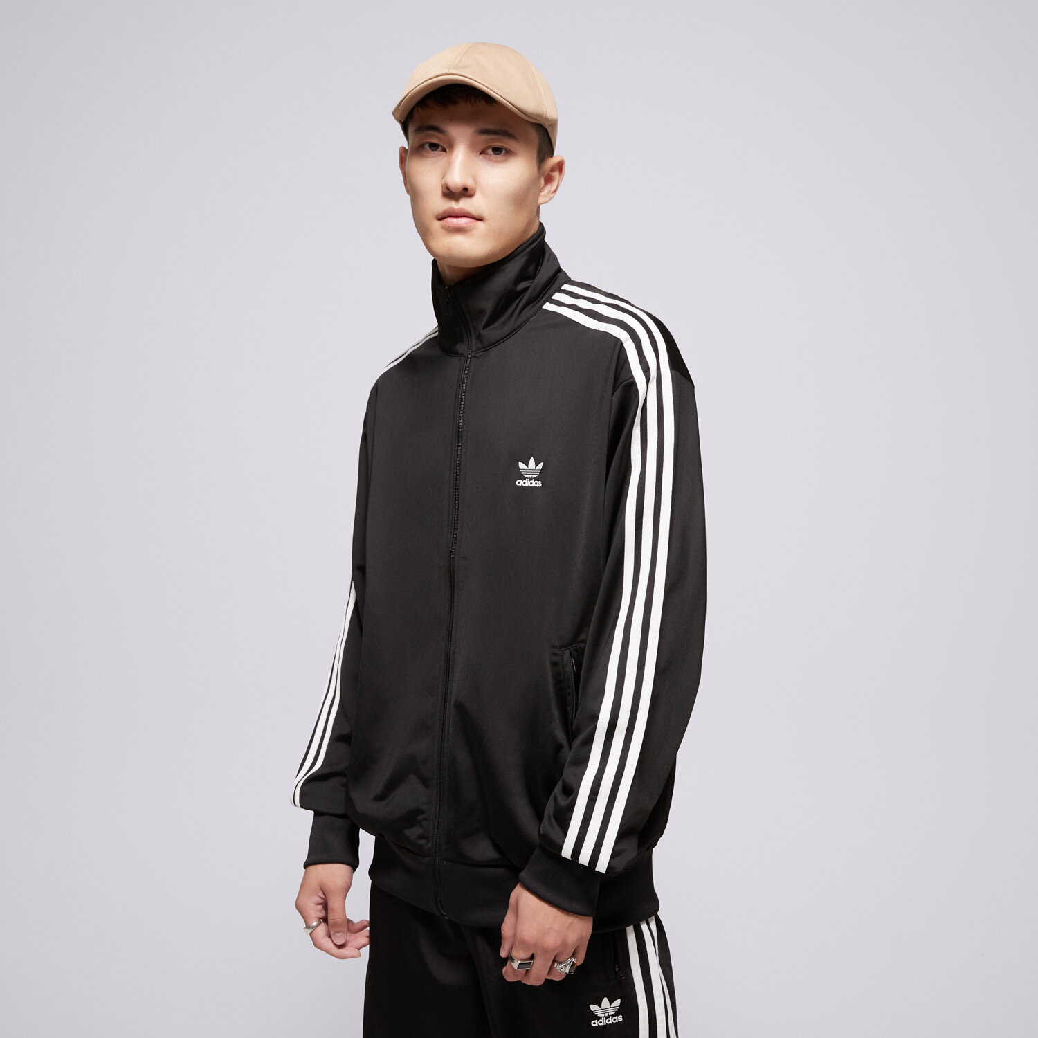 Bluza męska ADIDAS BLUZA ROZPINANA FIREBIRD TT BLK IJ7058 CZARNY