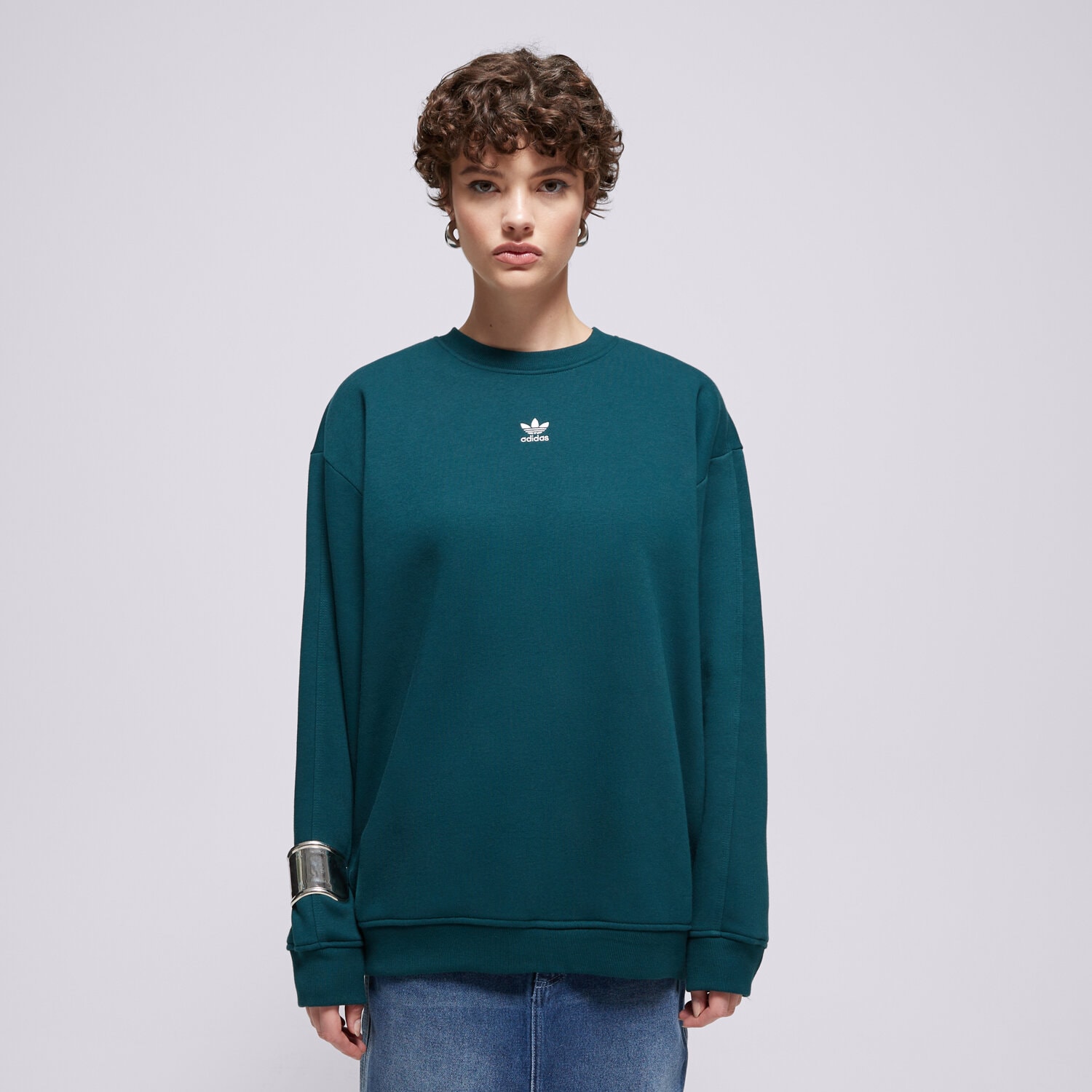 Bluza damska ADIDAS BLUZA ESS CREW FL OS JX2829 ZIELONY