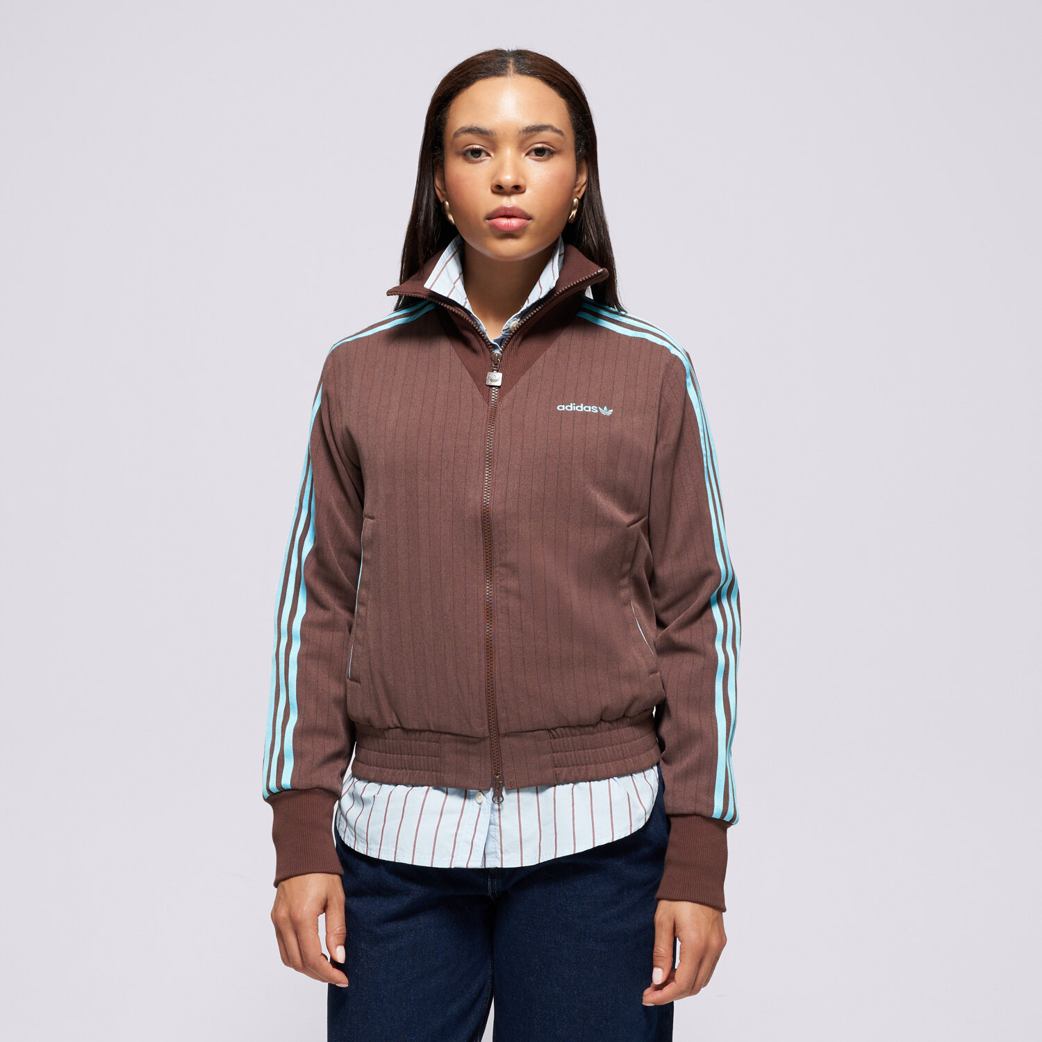 Bluza damska ADIDAS BLUZA ROZPINANA TAILORED TT JX5311 BRĄZOWY