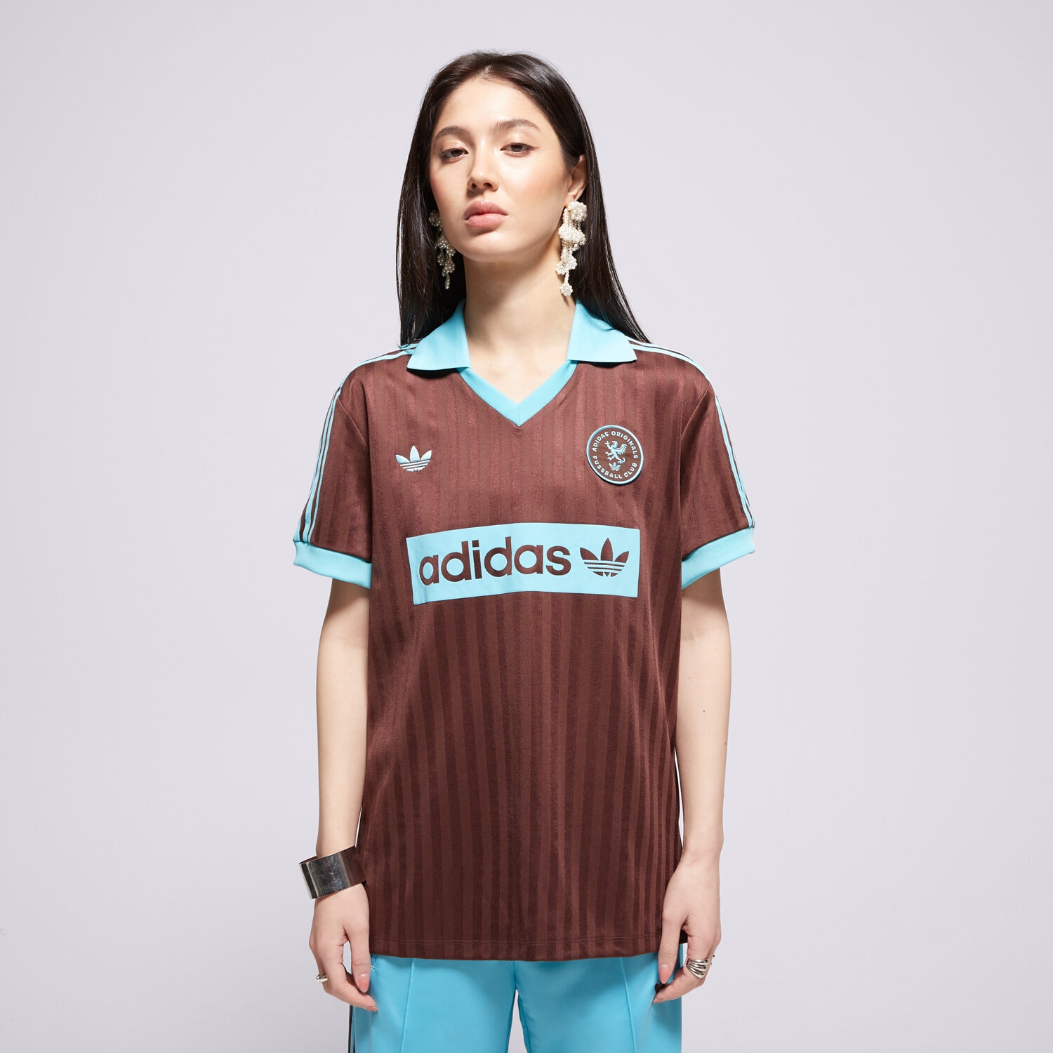 Koszulka, t-shirt damski ADIDAS T-SHIRT FOOTBALL TEE JY3542 BRĄZOWY