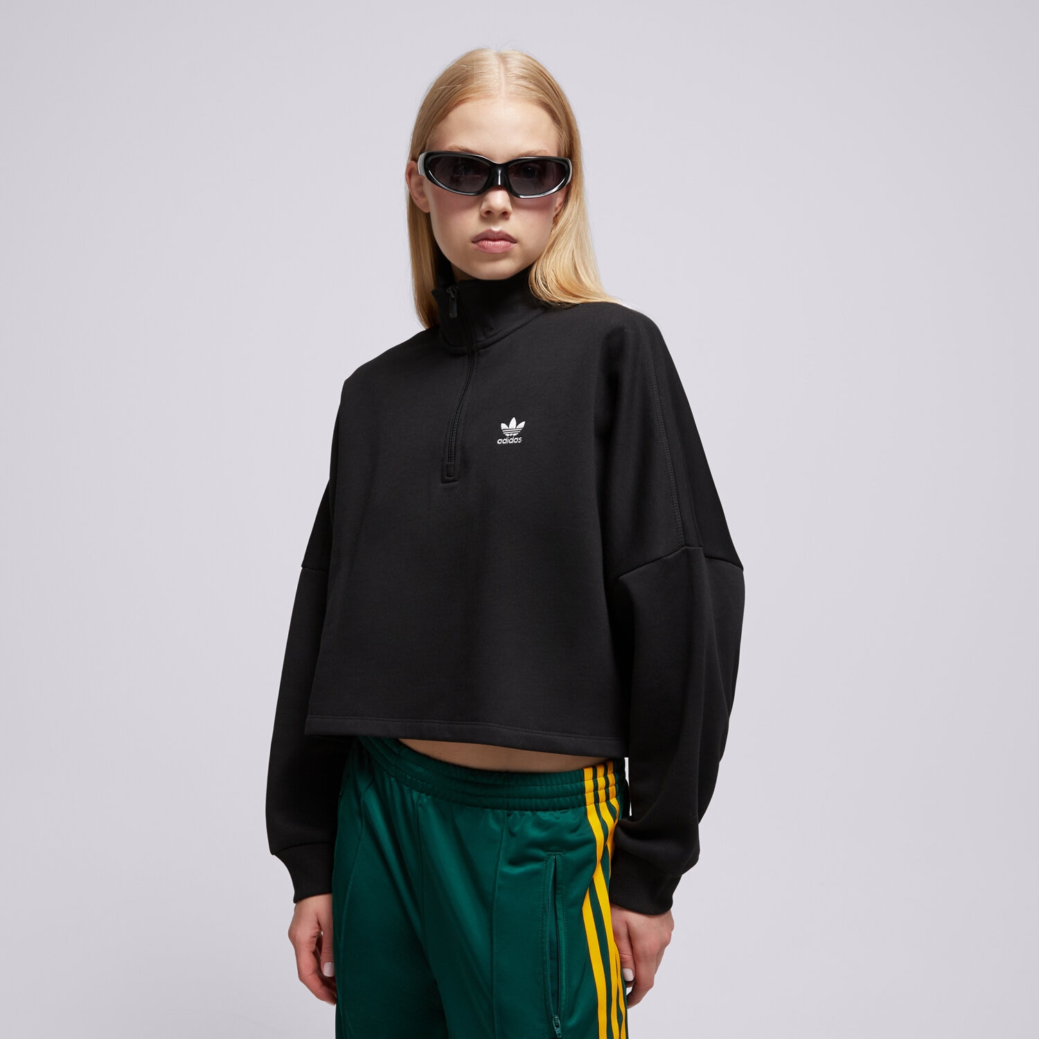 Bluza damska ADIDAS BLUZA ROZPINANA ESS HALF ZIP FL IW0951 CZARNY