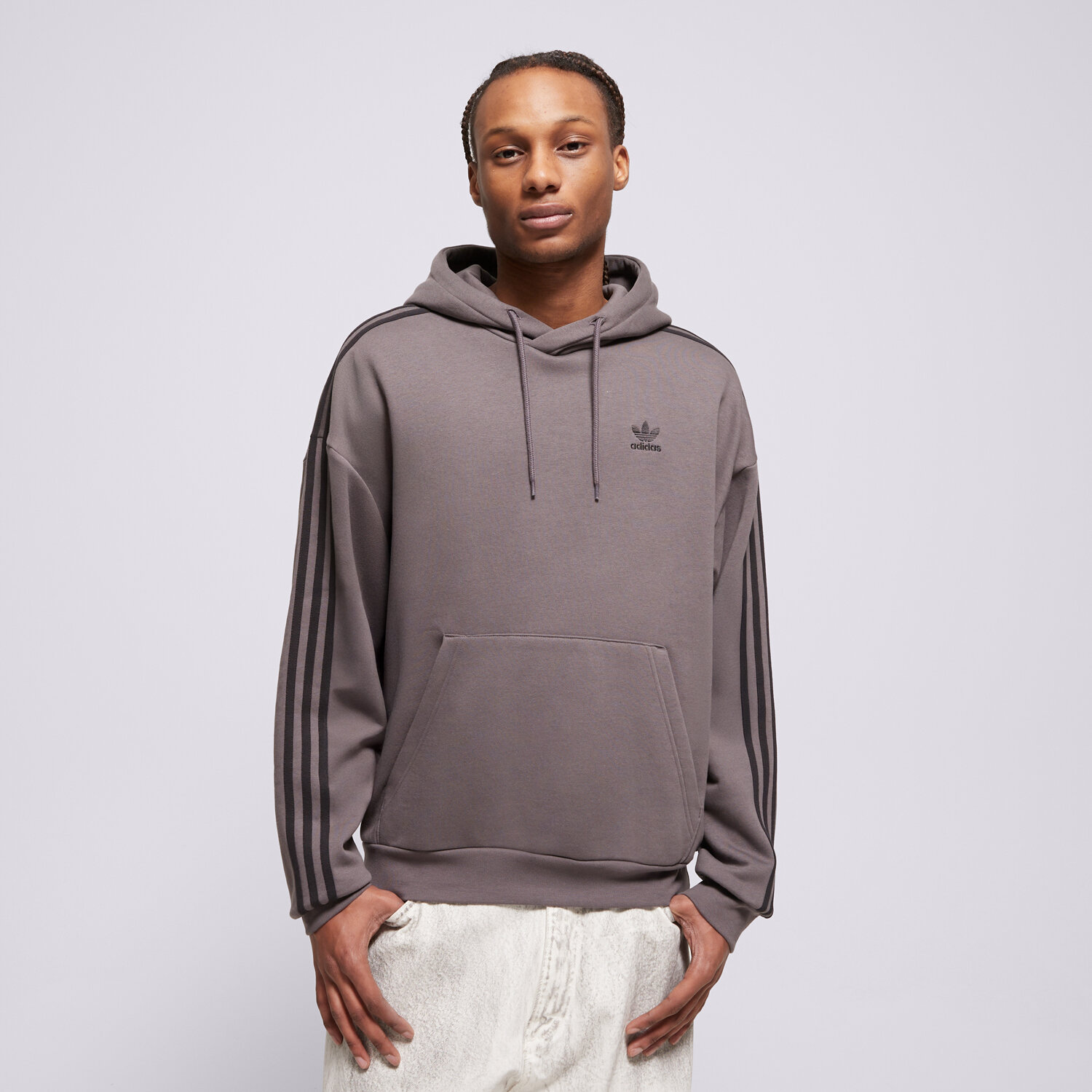 Bluza męska ADIDAS BLUZA Z KAPTUREM BAGGY HOODIE JY1413 SZARY