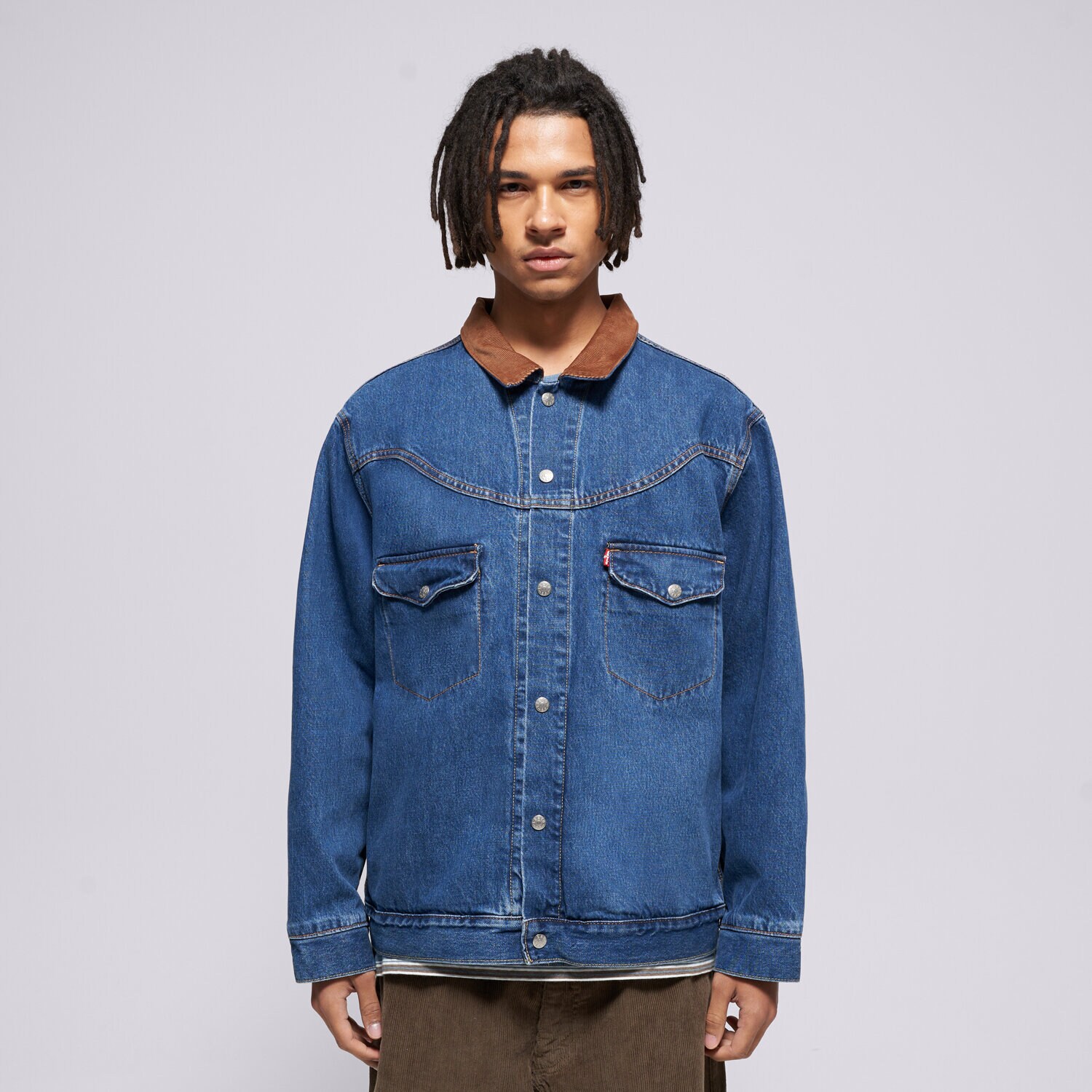 Koszule męskie sportowe LEVI'S KOSZULA WESTERN INSPIRED TRUCK DARK INDIGO - WORN IN 002WN-0000 NIEBIESKI