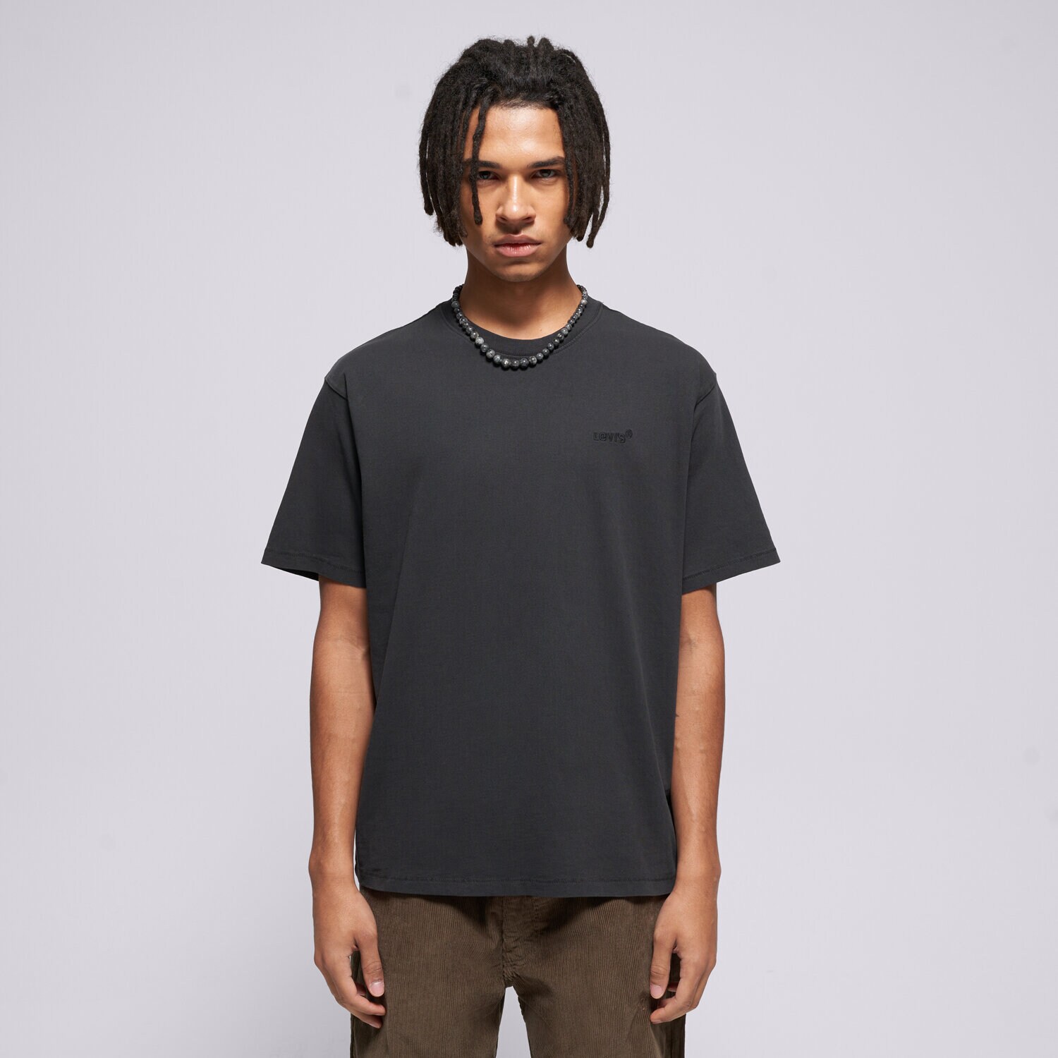 Koszulka, t-shirt sportowy męski LEVI'S T-SHIRT RED TAB VINTAGE TEE BLACKS A0637-0001 CZARNY
