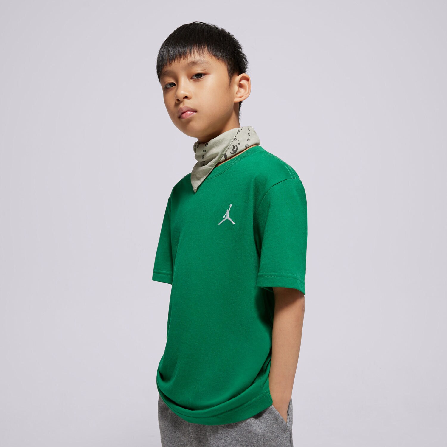 Koszulka, t-shirt dla dzieci JORDAN T-SHIRT JDB JUMPMAN AIR EMB BOY 95D266-E1P ZIELONY