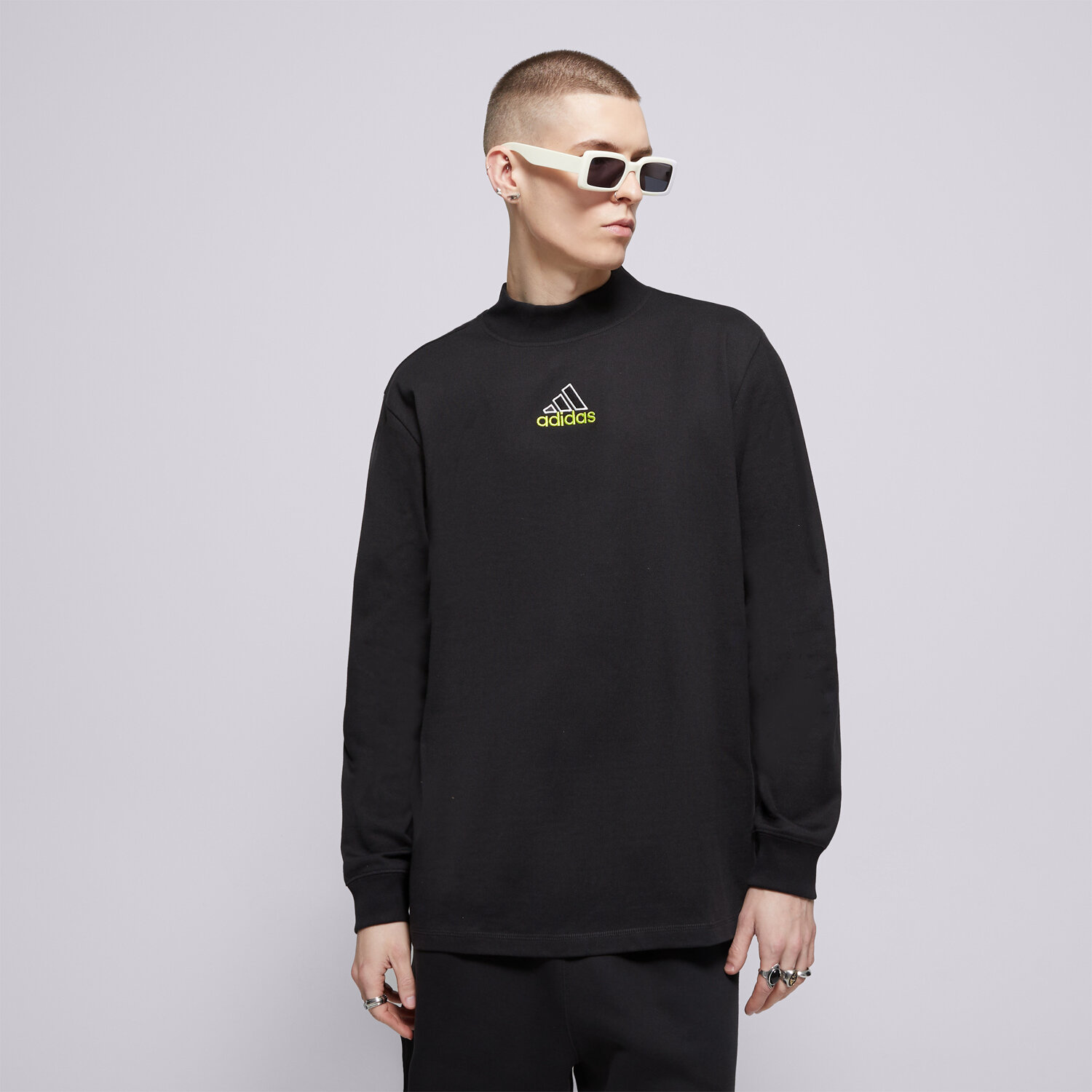 Bluza męska ADIDAS BLUZA LS MOCK NECK Q1 JD5401 CZARNY