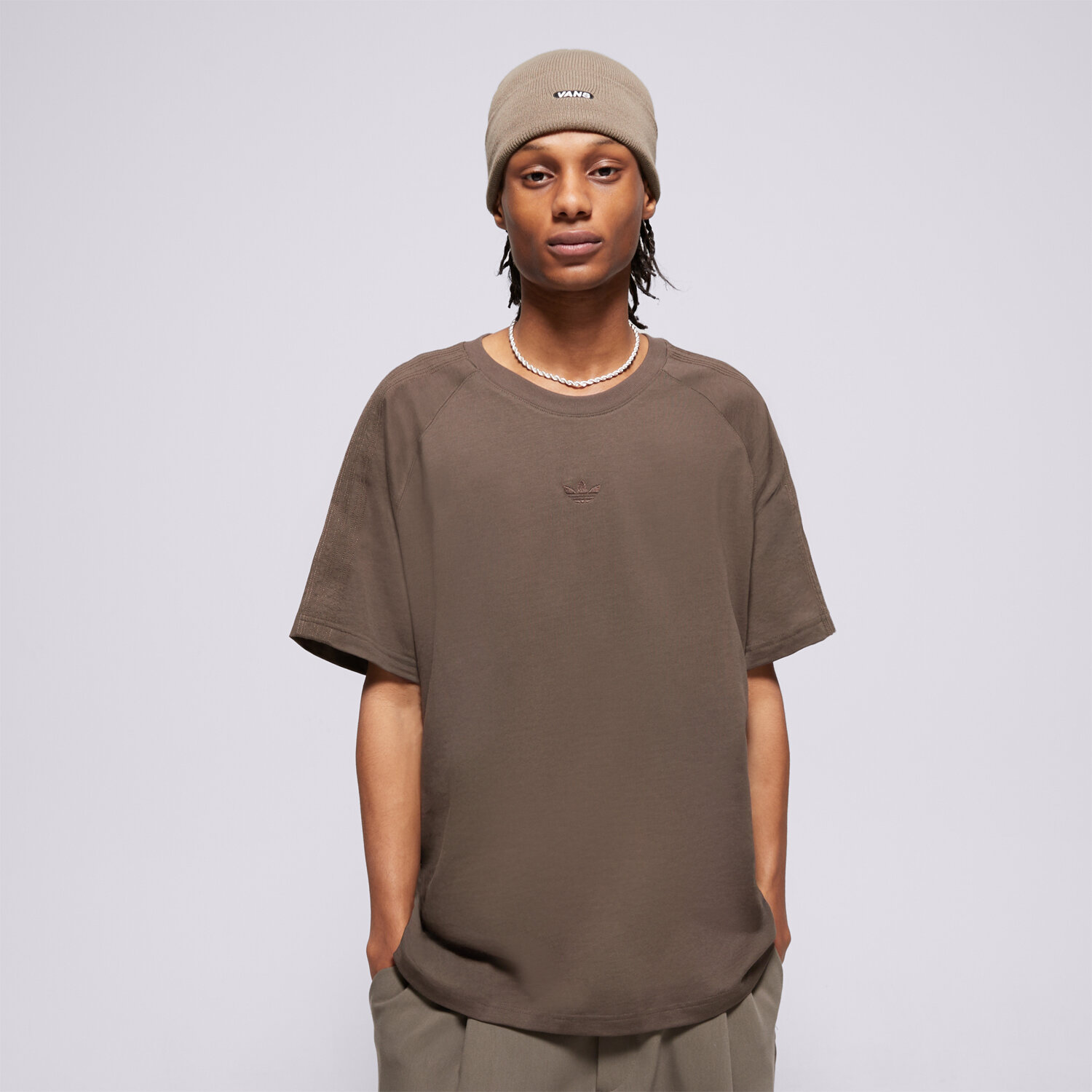 Koszulka, t-shirt sportowy męski ADIDAS T-SHIRT P ESS TEE JD3276 KHAKI