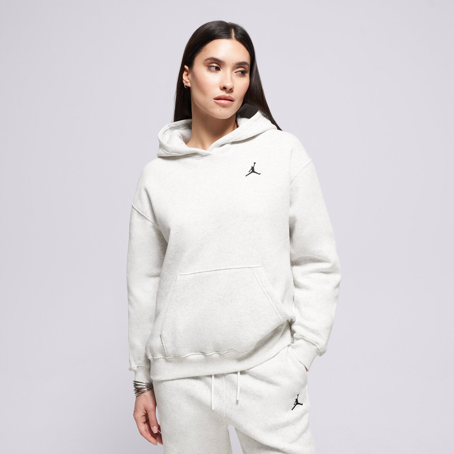 Bluza damska JORDAN BLUZA Z KAPTUREM BROOKLYN FLEECE FV7071-051 SZARY