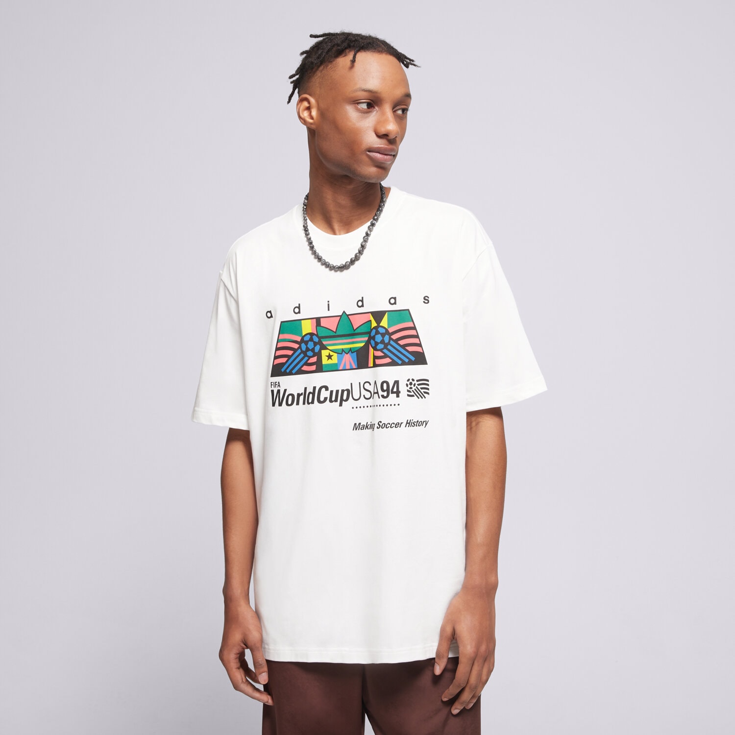 Koszulka, t-shirt sportowy męski ADIDAS T-SHIRT AFRC GFX SS T KD3817 BIAŁY