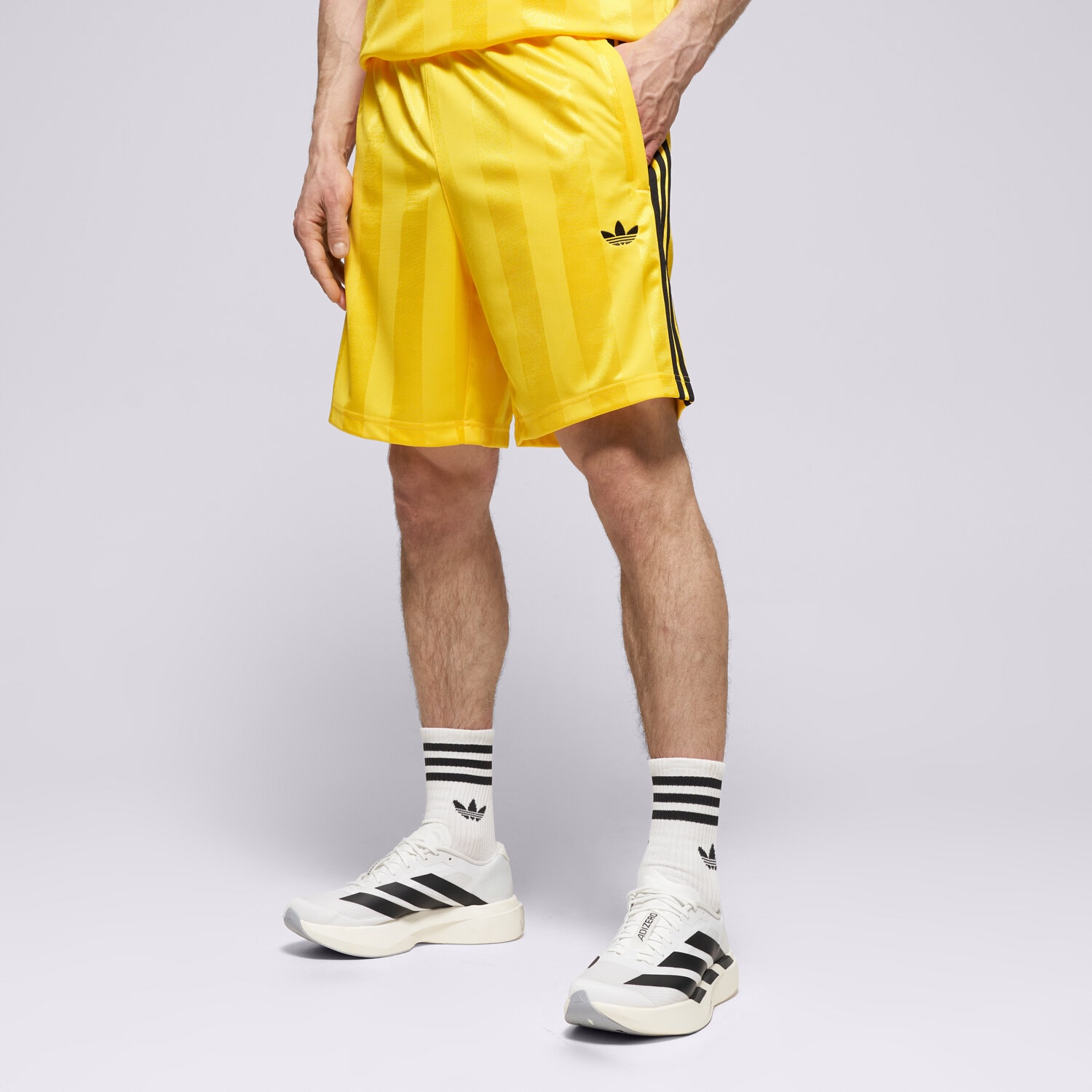 Krótkie spodenki, szorty męskie ADIDAS SZORTY 3S OS SHO KE3592 Neon żółty