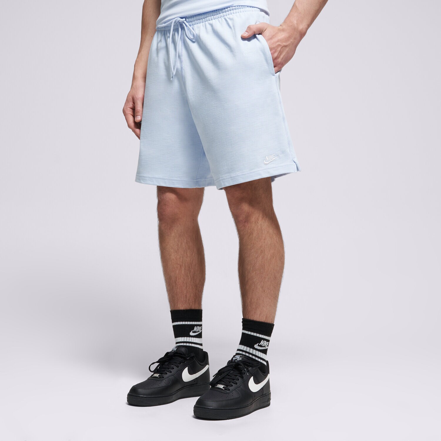 Krótkie spodenki, szorty męskie NIKE SZORTY NK CLUB KNIT FQ4359-407 NIEBIESKI