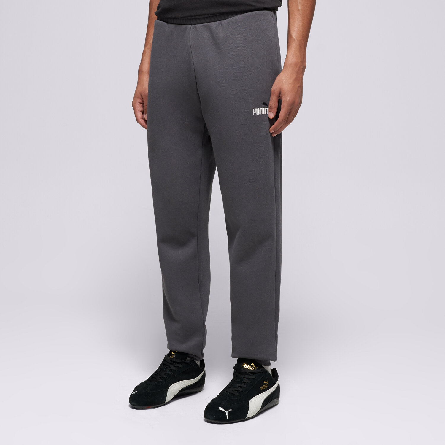 Spodnie sportowe męskie PUMA SPODNIE ESS 2 COLOR NO. 1 LOGO SWEATPANTS FL CL 684713 44 SZARY
