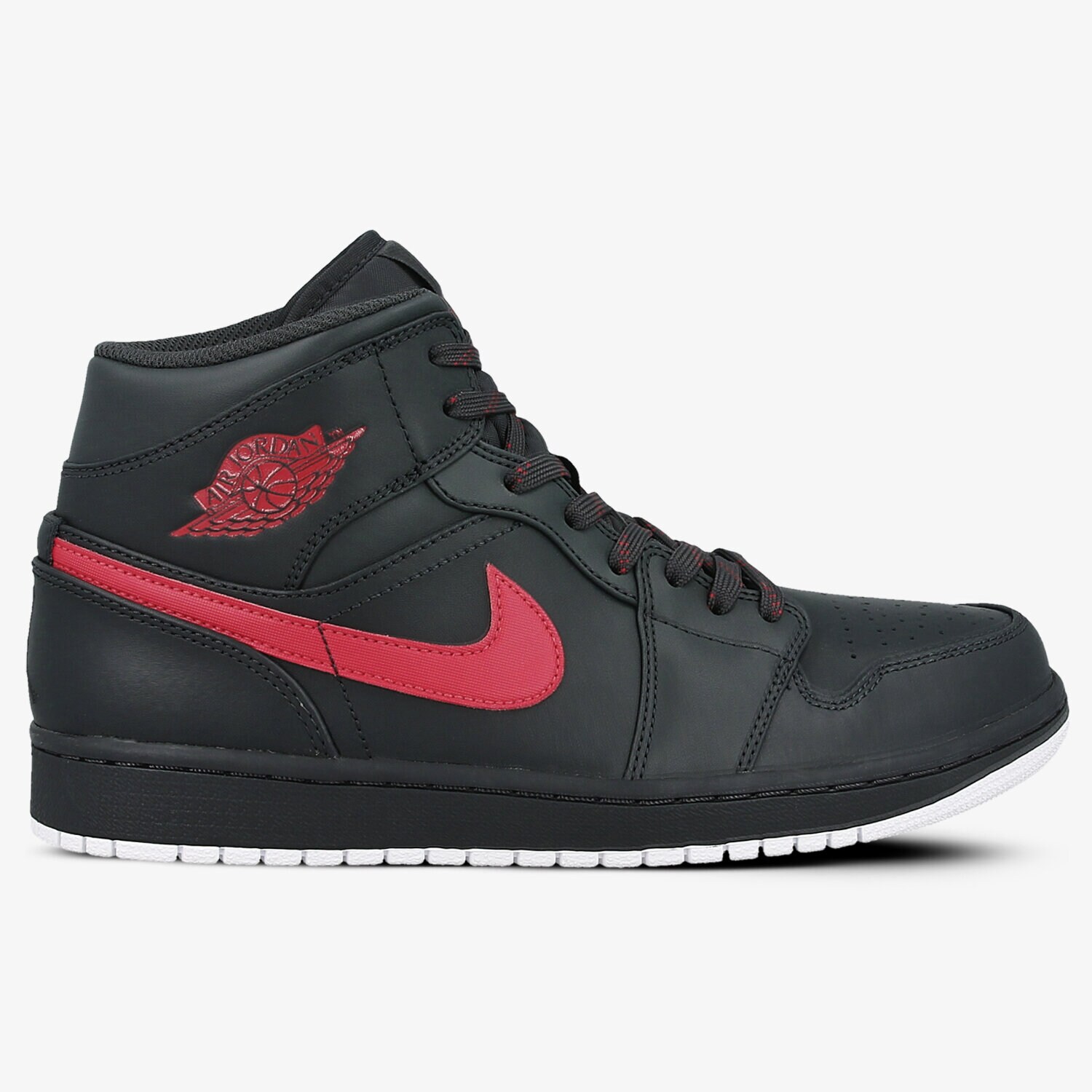 Buty sneakersy męskie JORDAN AIR 1 MID 554724045 CZARNY